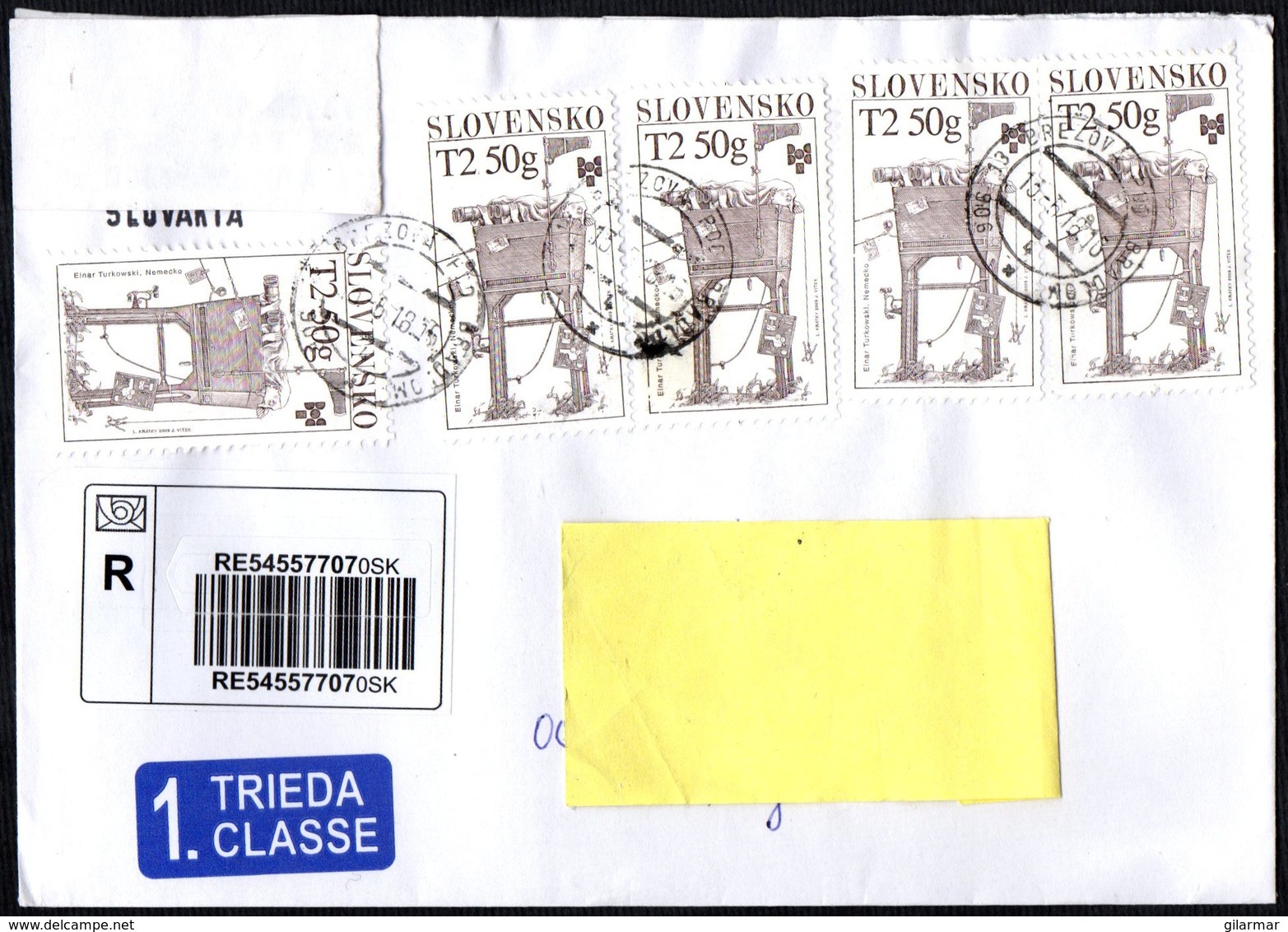 SLOVAKIA 2018 - REGISTERED ENVELOPE - BIENIALL OF ILLUSTRATIONS BRATISLAVA 2009 - Lettres & Documents