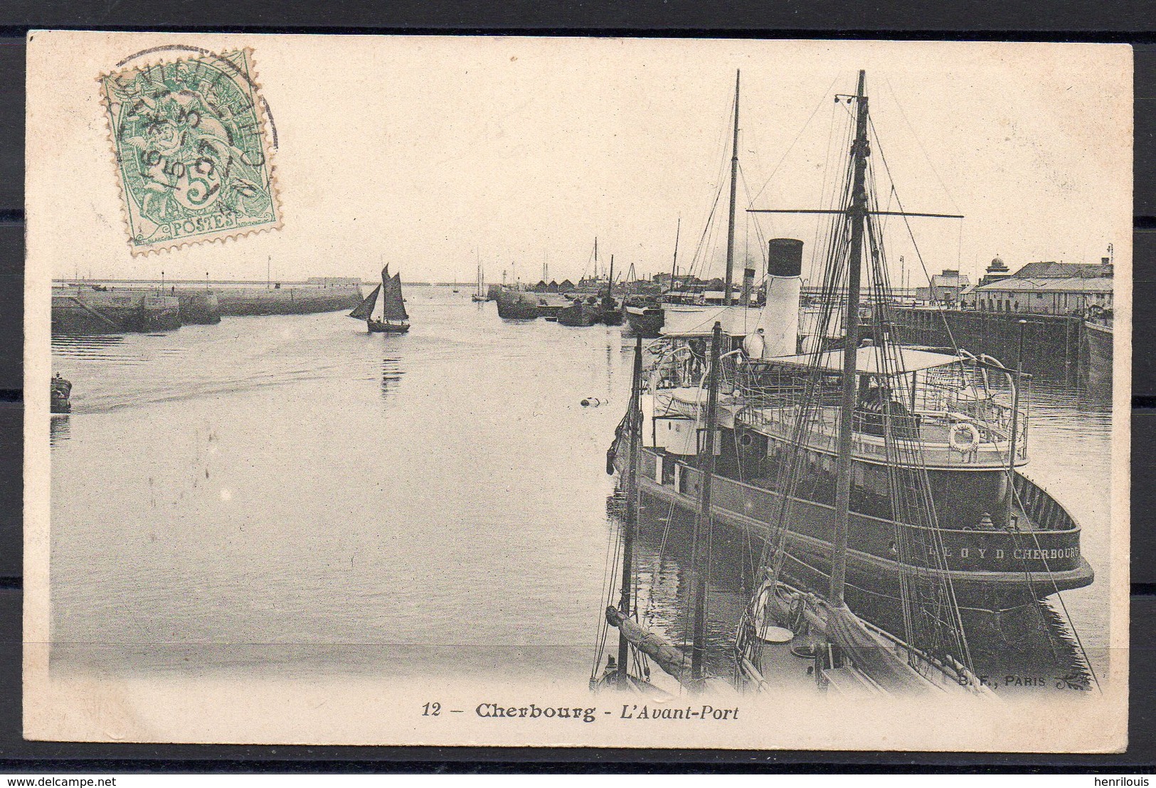 CPA 50 - CHERBOURG  (CH 405 C ) Port - Transbordeurs -Le Lloyd - Cherbourg