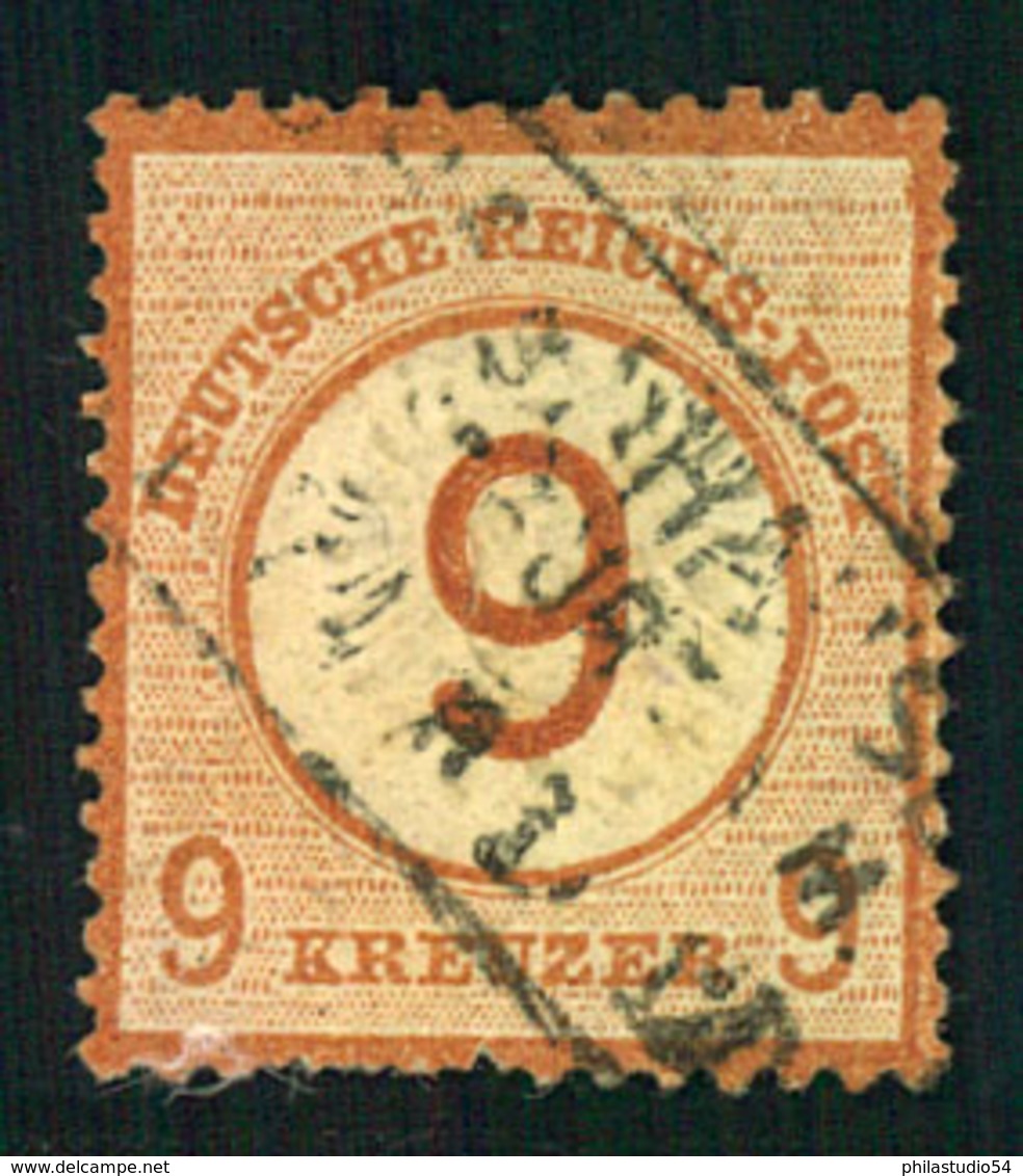 1874, 9 Auf 9 Kreuzer In Der Unteren Reihe Einige Kurze Zähne. Insgesamt Schöner Lückenfüller. Michel 600,- - Oblitérés