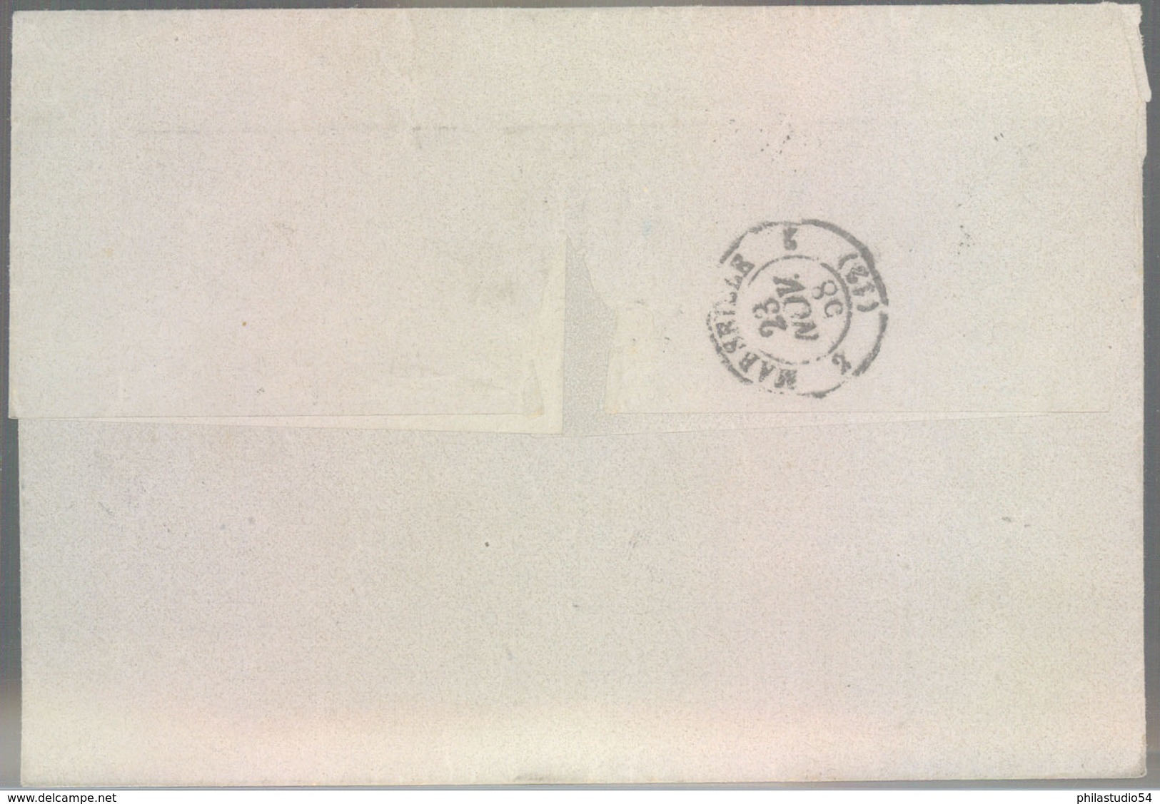 1858, ALEXANRIA, Folded Letter With 10 And 40 Cent. Napoleon III Nach Marseille - Autres & Non Classés