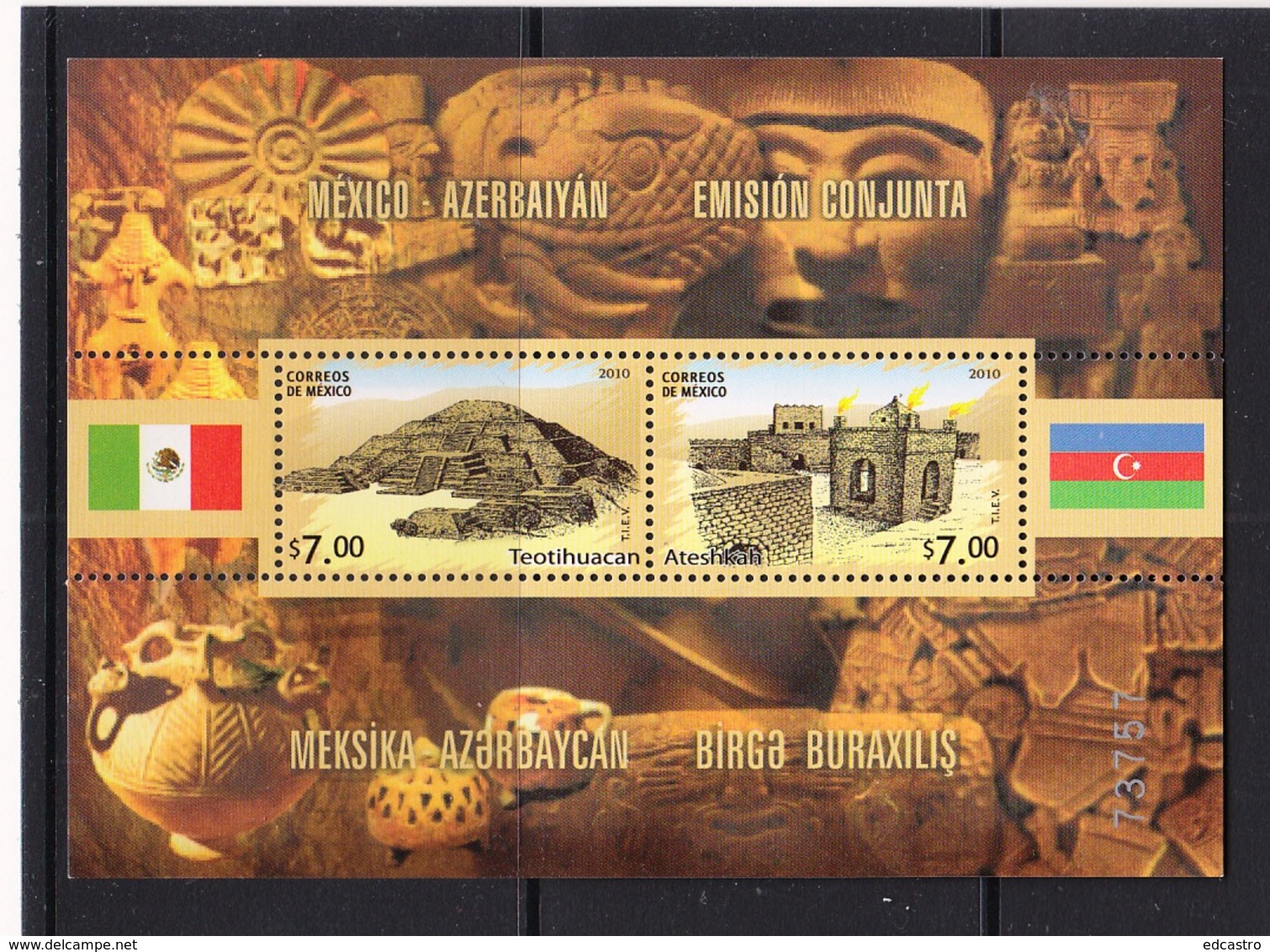 1.- MEXICO 2010 JOINT ISSUE MEXICO - AZERBAIYAN - Mexico