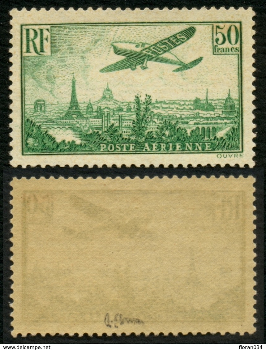 France PA N° 14 Neuf ** (MNH) - Signé A.Brun - Cote 2000 Euros - Qualité LUXE - 1927-1959 Neufs