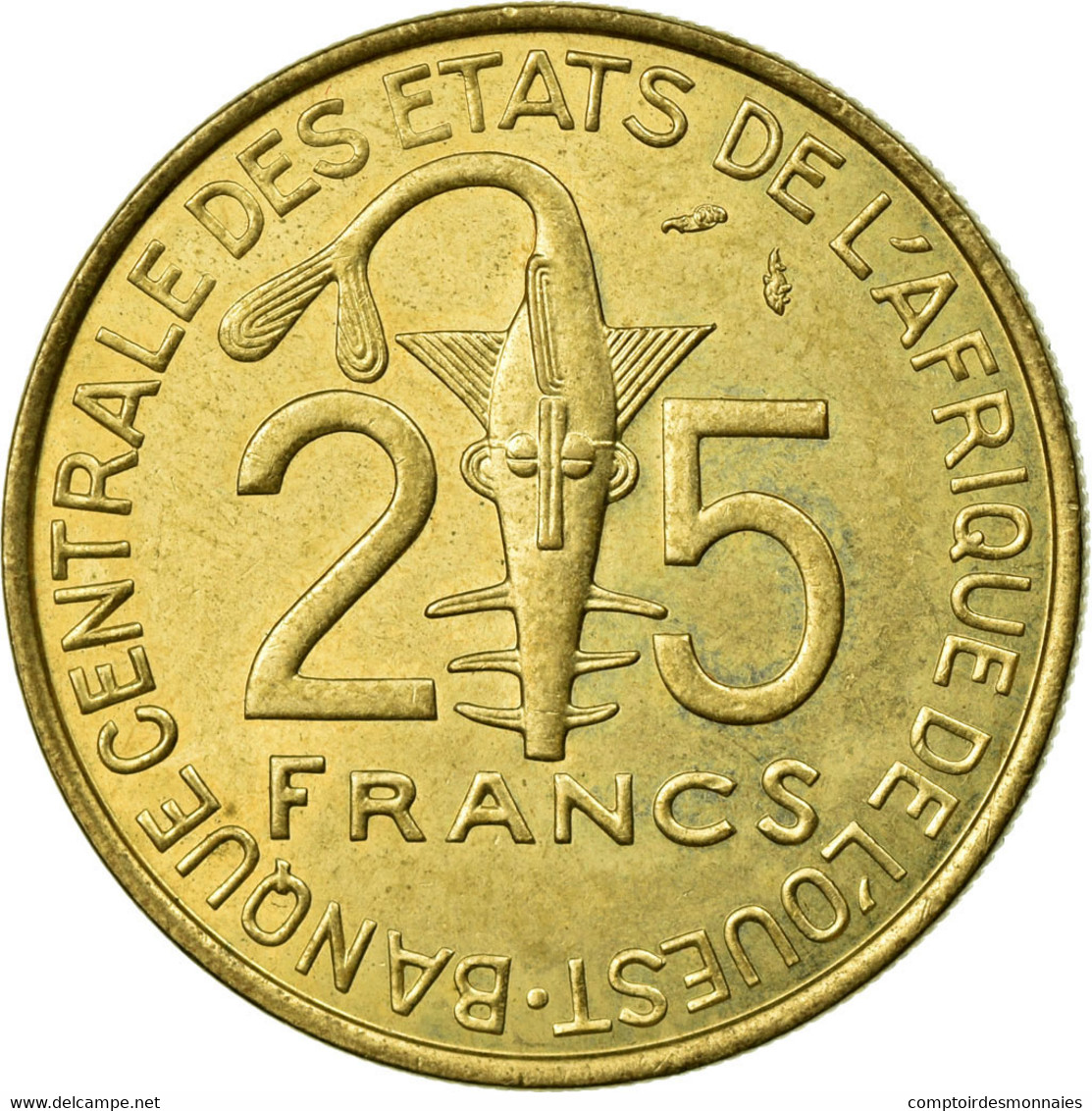 Monnaie, West African States, 25 Francs, 1980, Paris, TTB, Aluminum-Bronze, KM:9 - Côte-d'Ivoire