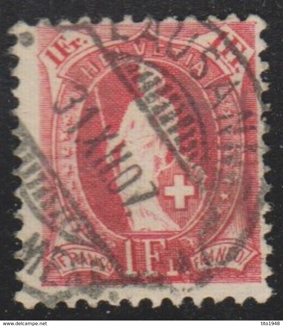 Schweiz, 31.12.1907, Lausanne, 91C, Stehende Helvetia, Vollstempel, Siehe Scan! - Oblitérés