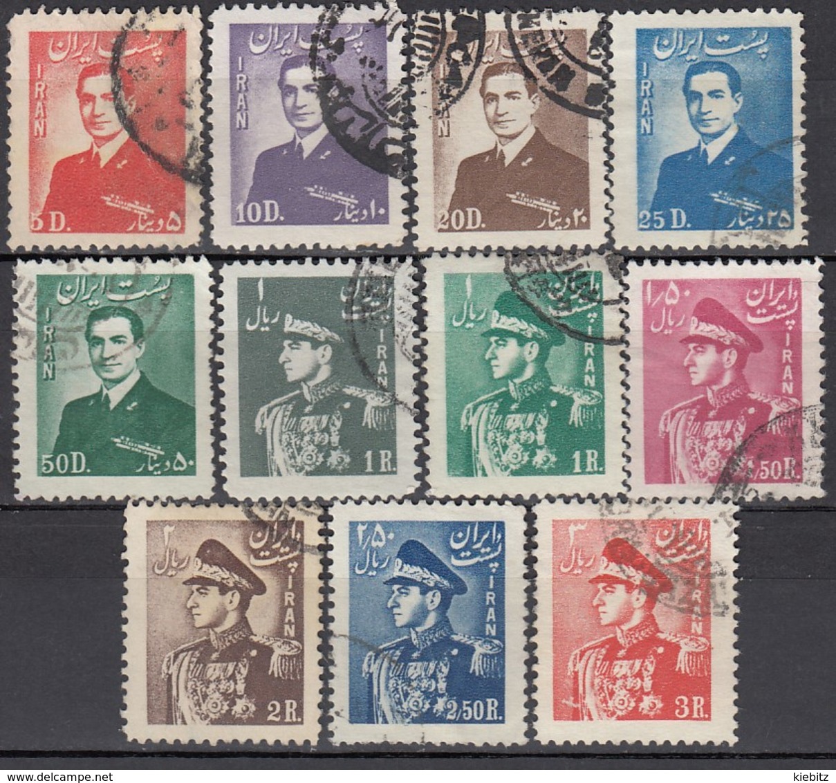 IRAN 1952 - MiNr: 846 - 863   Lot 11x   Used - Iran