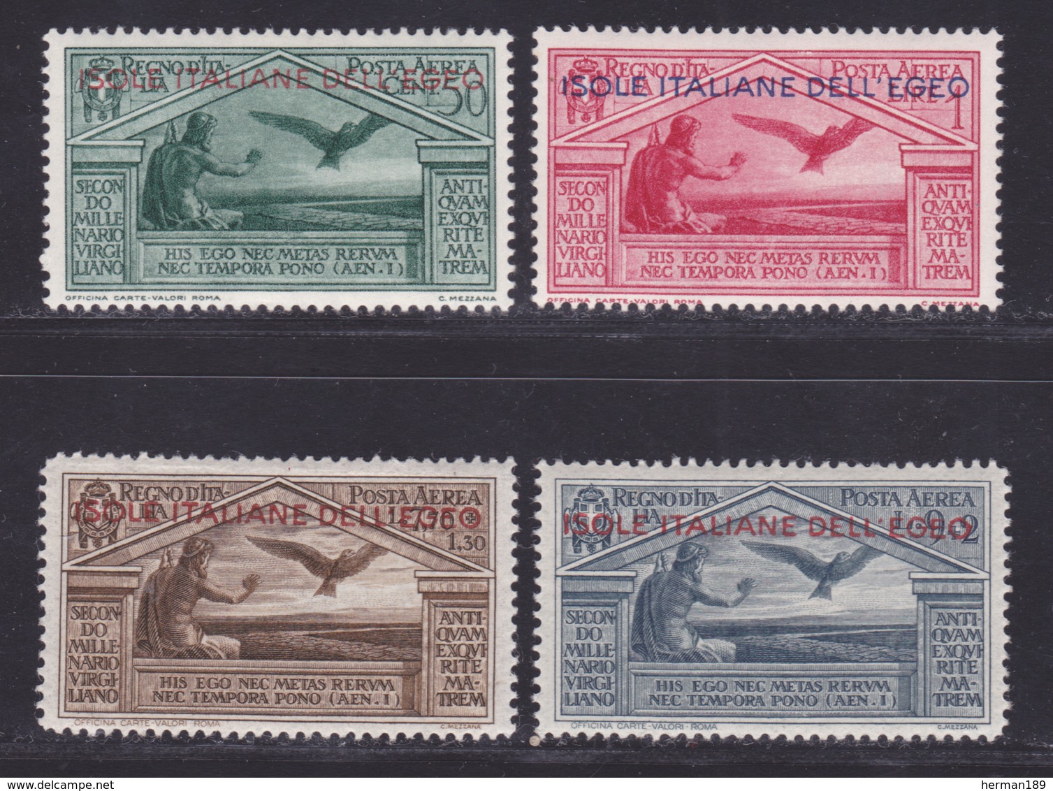 EGEE AERIENS N°   4 à 7 ** MNH Neufs Sans Charnière, TB (D8723) Virgile - 1930 - Egeo