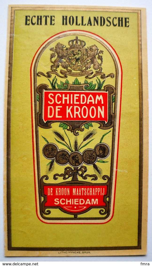 Grande Etiquette De GENIEVRE - SCHIEDAM DE KROON    Litho  / étiquette Label /A4 - Autres & Non Classés