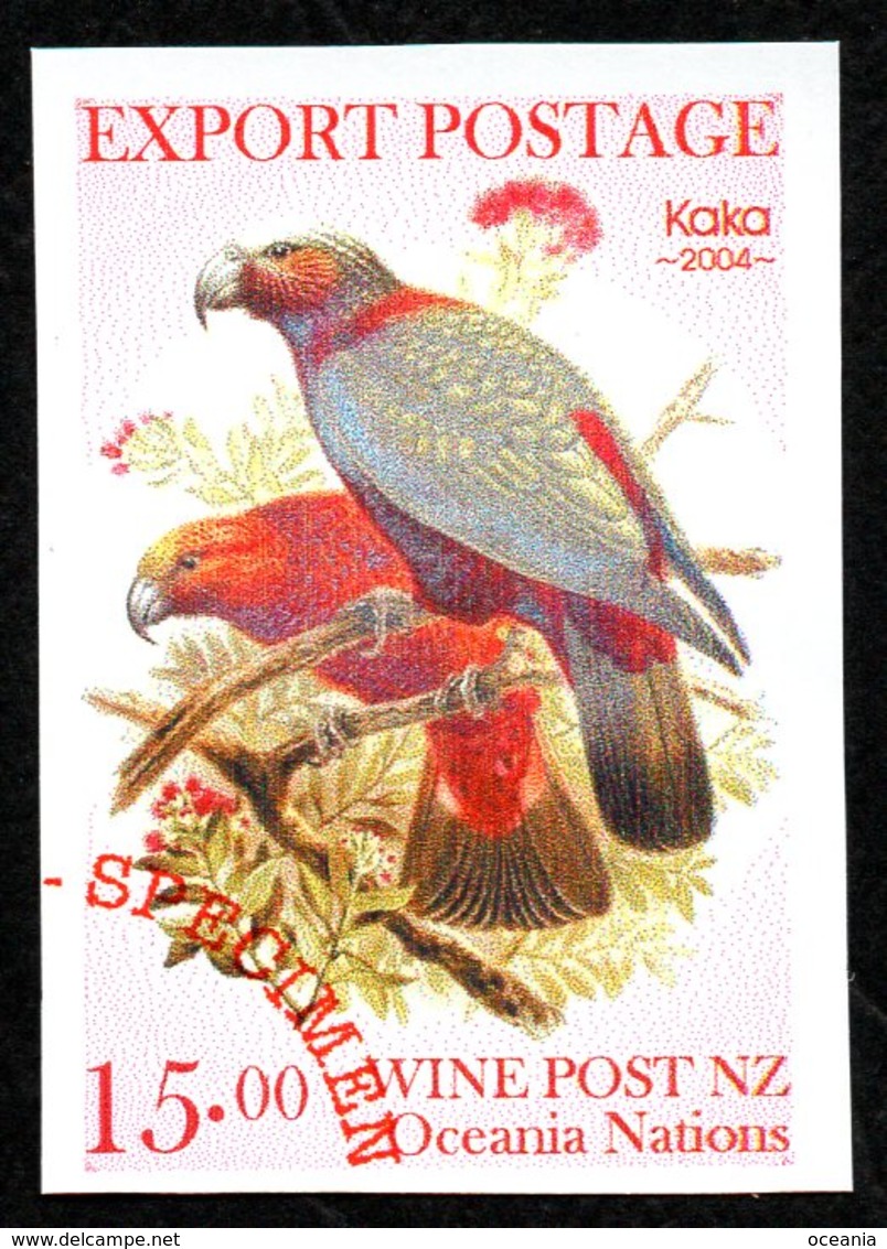 New Zealand Wine Post Wine Kaka Specimen Over Print. - Other & Unclassified