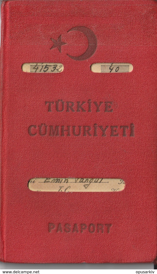 [Country/Documents] - Turkey - 1956 - Passport - Italy, USA - Used - Documenti Storici