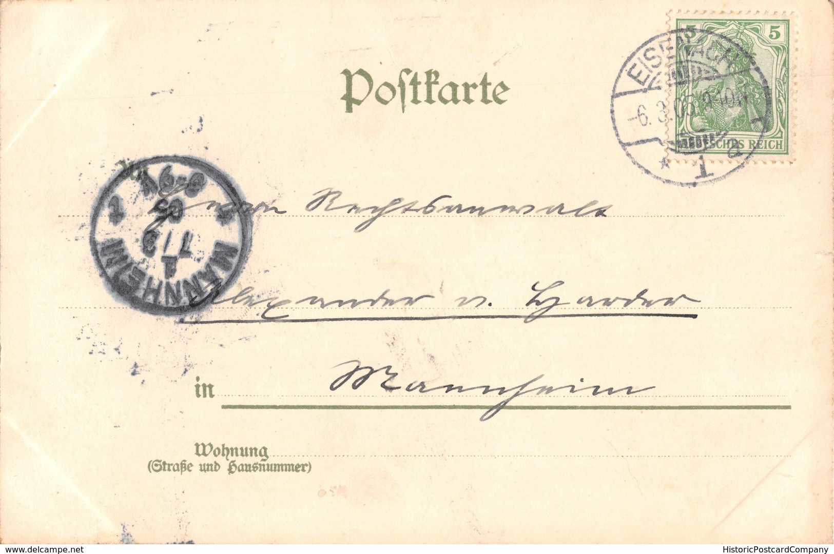 WARBURG V D HOHEN SONNE GERMANY~1905 POSTMARK ARTIST DRAWN WEZEL & NAUMANN PUBL POSTCARD 39629 - Warburg