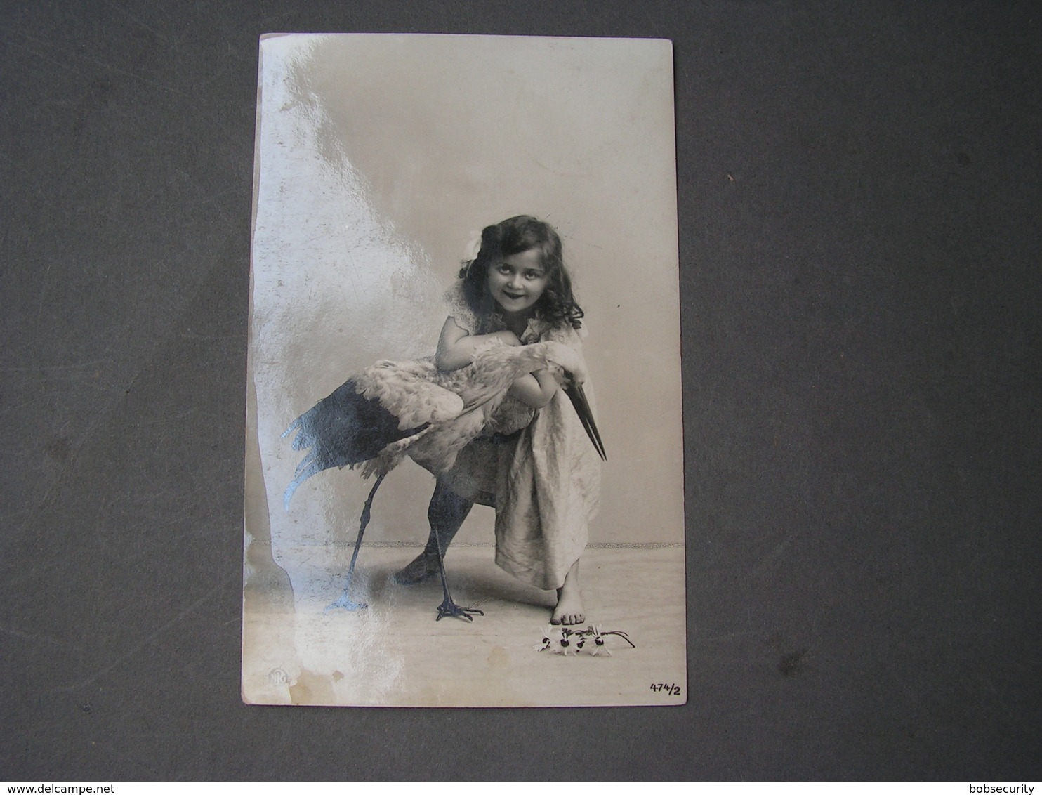 Schönes Mädchen Motiv, Mädchen, Portrait, Fillet, Girl, Child Berlin  Foto 1908 Mit Storch - Abbildungen