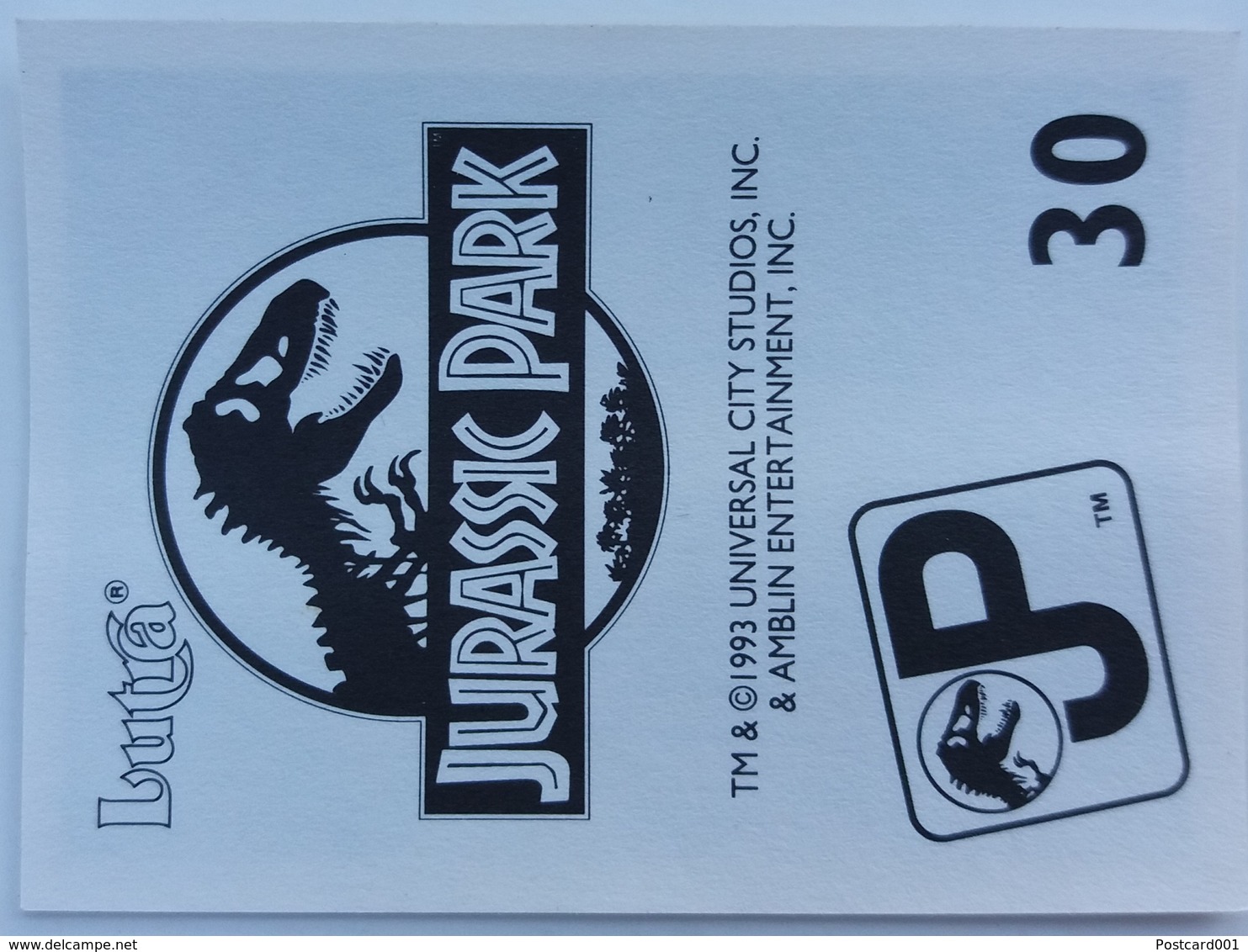 Sticker ''Jurassic Park'' 1993 - Other & Unclassified
