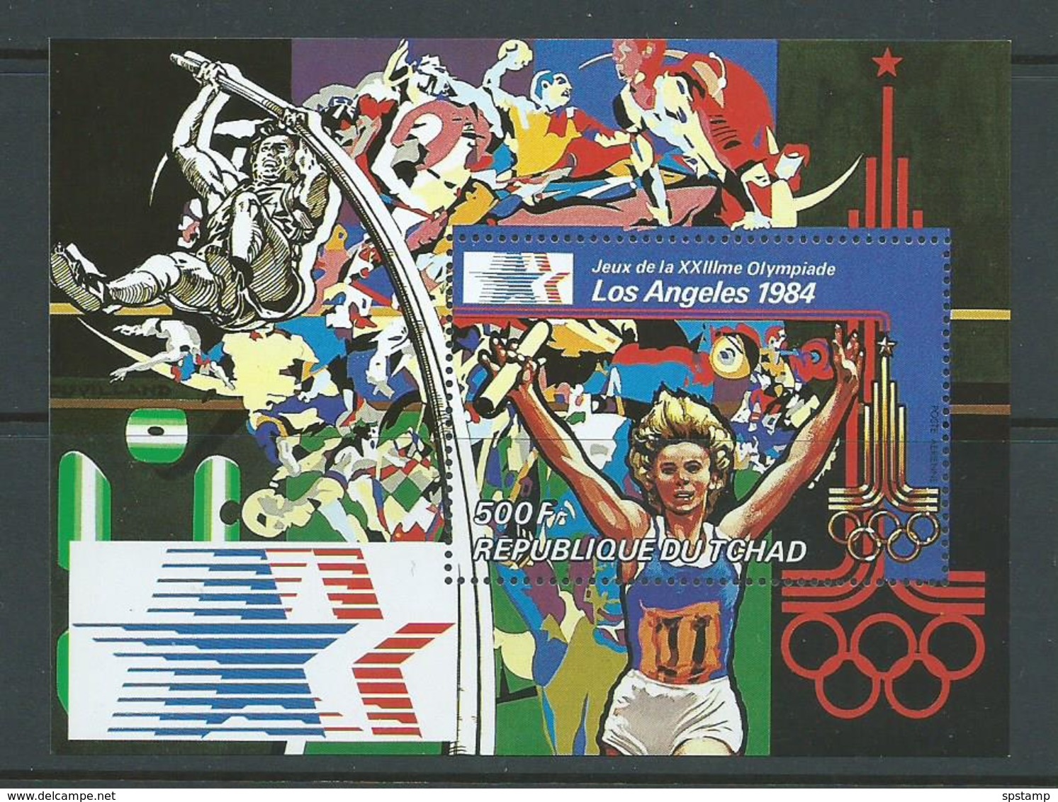 Chad Tchad 1982 Los Angeles Summer Olympic Games Athletics Miniature Sheet MNH - Chad (1960-...)