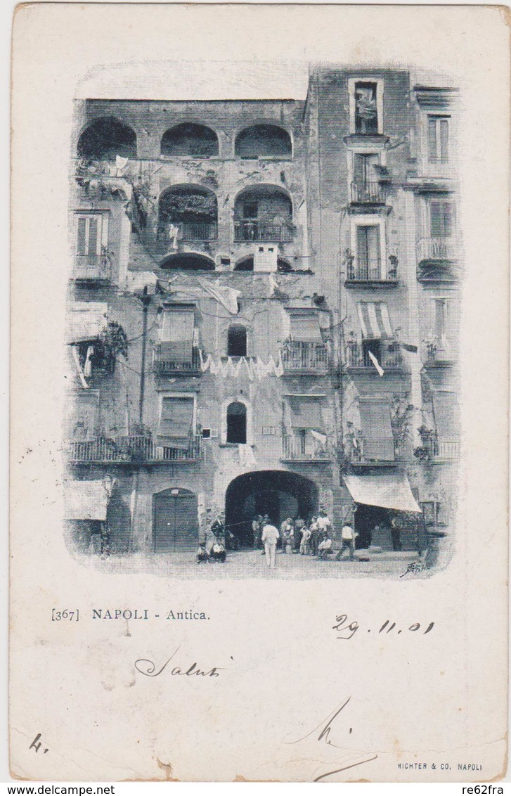 NAPOLI, 2 Cartoline, Ediz. RICHTER N°377 E 367  - F.p. - Fine '1800 - Napoli