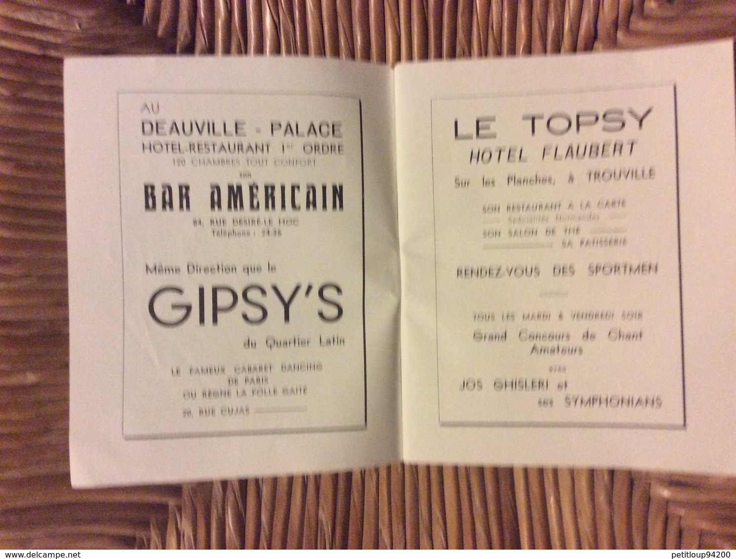 PROGRAMME LA SEMAINE À DEAUVILLE La Plage Fleurie   SAISON 1939 - Programmes