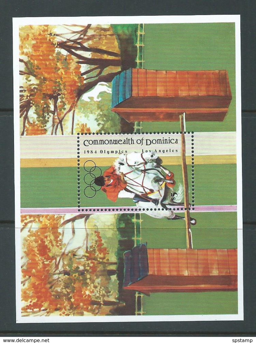 Dominica 1984 Los Angeles Olympic Games Equestrian Miniature Sheet MNH - Dominica (1978-...)