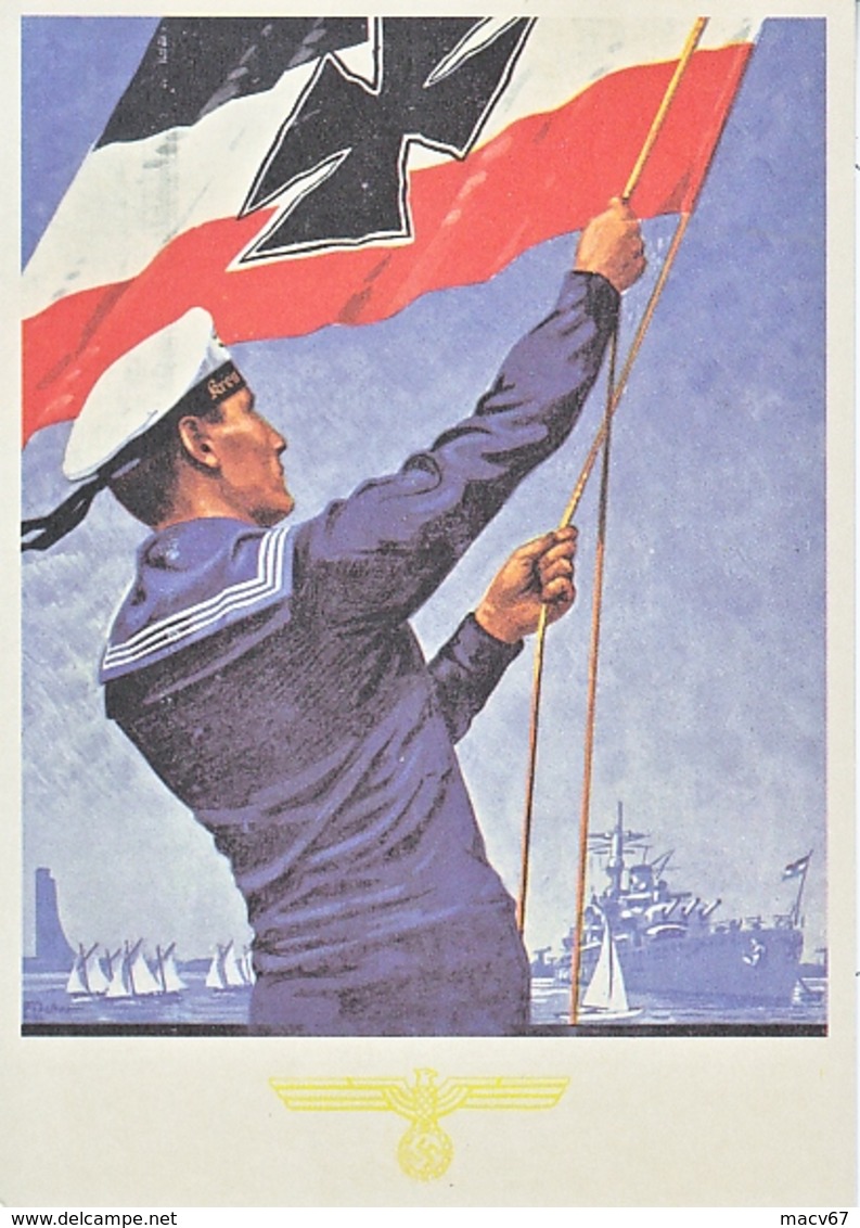 Propaganda Card  Reproduction   Navy Battle Flag - Briefe U. Dokumente