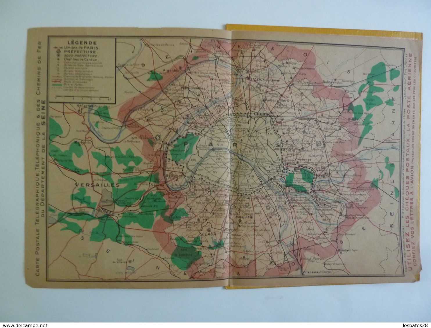 ALMANACH 1947  CALENDRIER  DES POSTES   Photo  La Moisson  Metropolitain , Plan Paris  Imp Berthur, Rennes Chem 3-9 - Grand Format : 1941-60