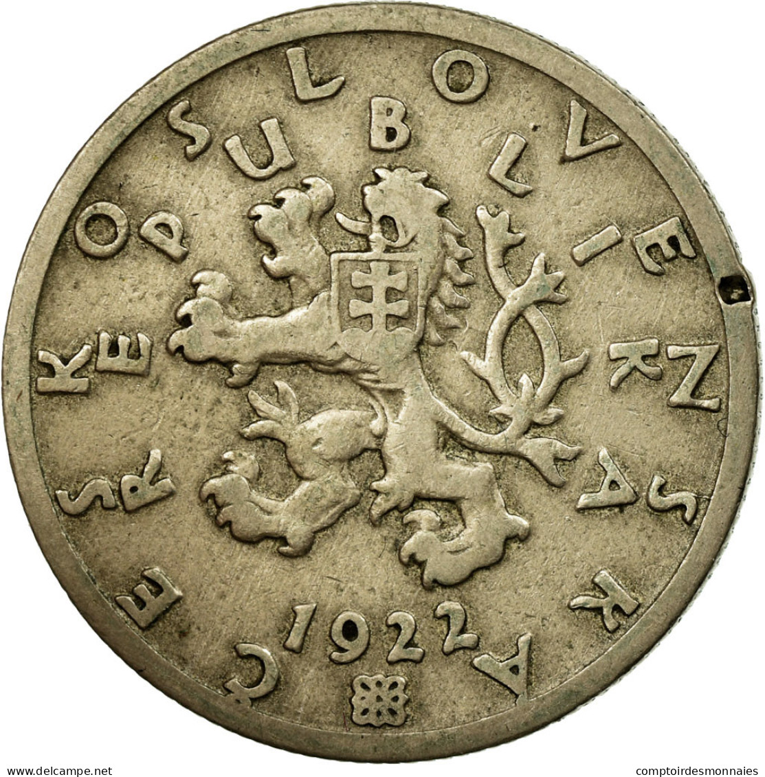 Monnaie, Tchécoslovaquie, 50 Haleru, 1922, TB+, Copper-nickel, KM:2 - Tchécoslovaquie