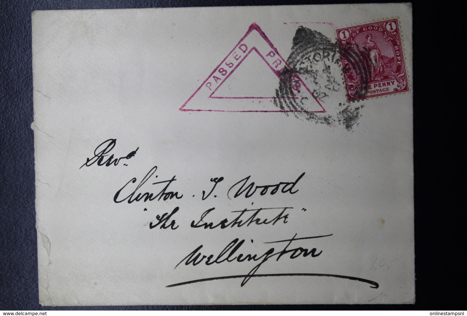 BOER WAR PERIOD COVER VICTORIA WEST -> WELLINGTON CENSOR CANCEL 20-2-1902 - Kaap De Goede Hoop (1853-1904)