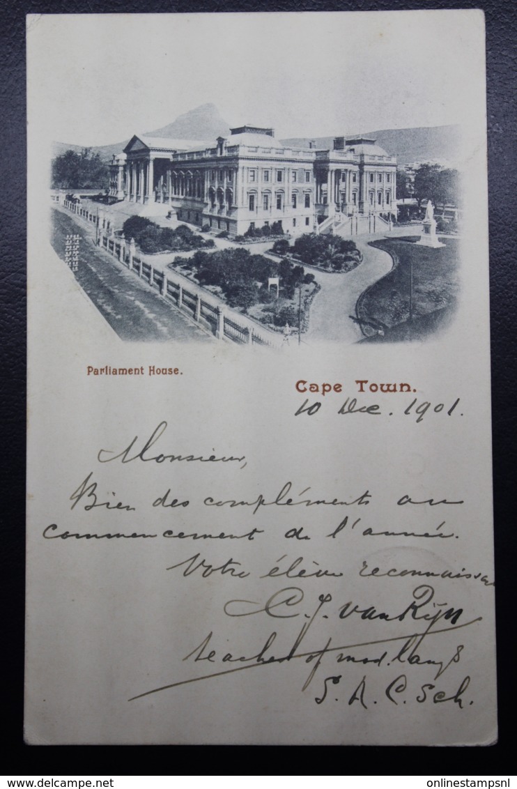 BOER WAR PERIOD POSTCARD GPO CAPE TOWN -> ARNHEM HOLLAND NICE CENSOR CANCEL 11-12-1901 - Kap Der Guten Hoffnung (1853-1904)