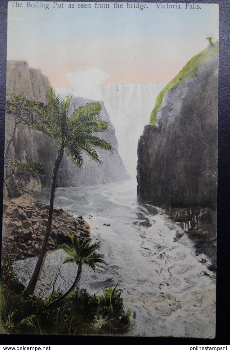 POSTCARD RHODESIA WITBANK -> UK  APRIL 1904  VICTORIA FALLS - Brieven En Documenten