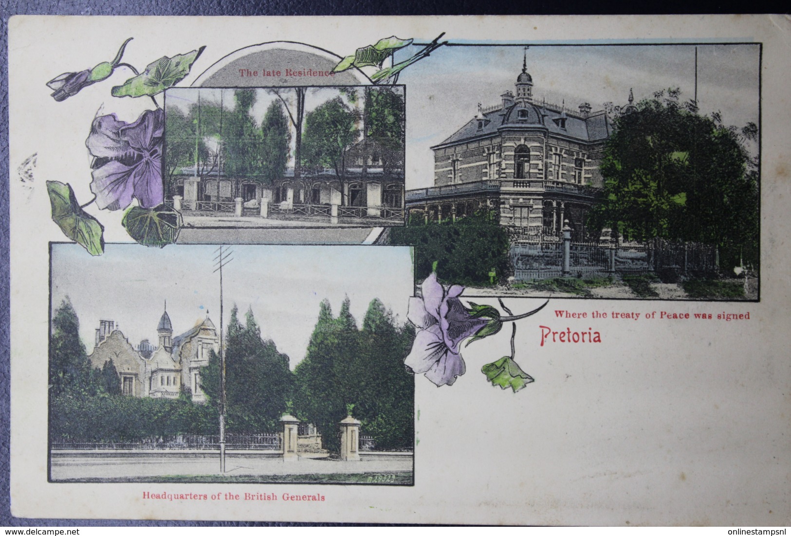 UNION POSTCARD PRETORIA -> WOODSTOCK -> CAPE TOWN 5-3-1908 - Lettres & Documents