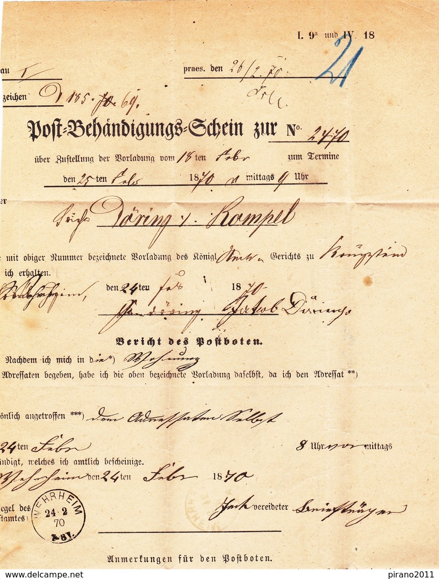 Wehrheim Im Taunus - Historical Documents