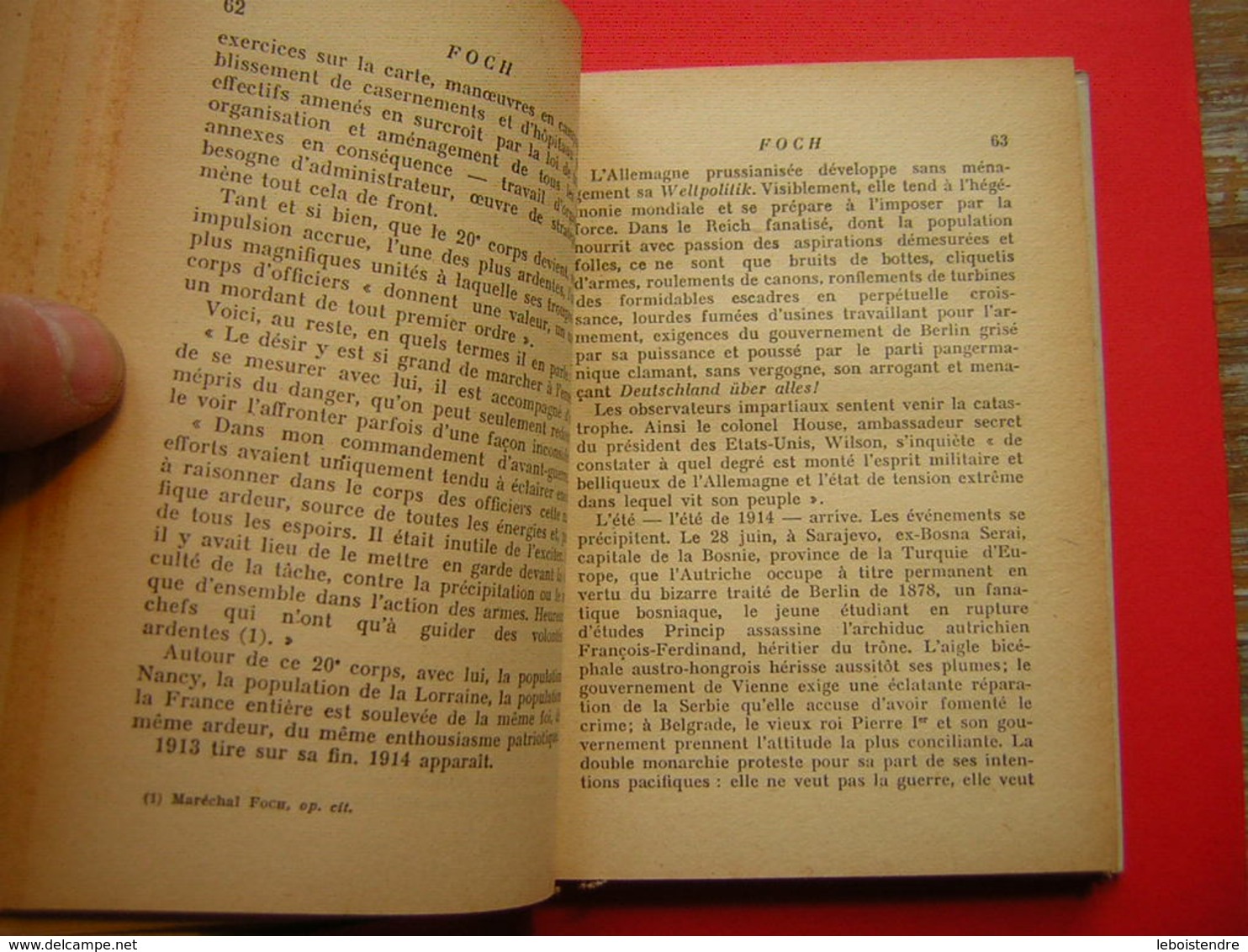 BIBLIOTHEQUE VERTE HACHETTE 1952 JEAN D'ESME  FOCH