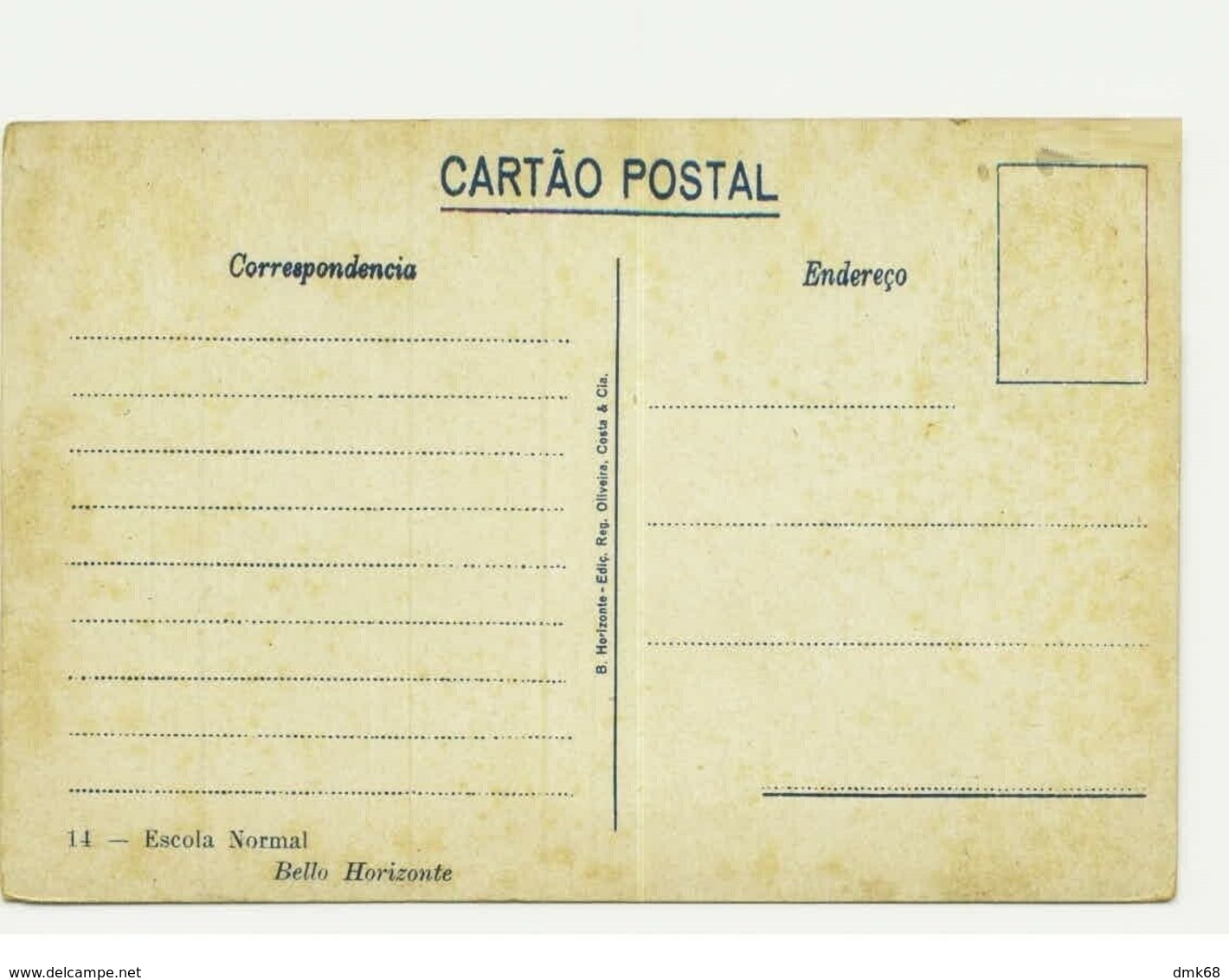 BRAZIL - BELLO HORIZONTE - ESCOLA NORMAL - EDIC. REG. OLIVEIRA - 1920s (BG2642) - Belo Horizonte