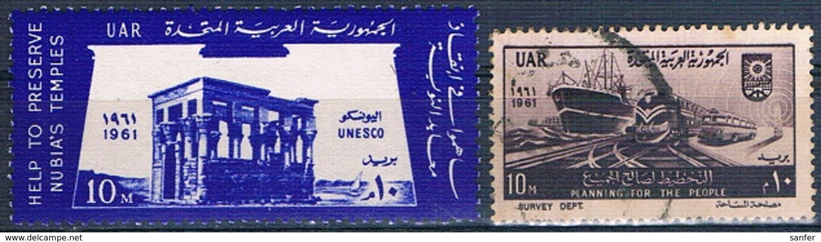 Egipto 1961  -  Yvert 502 + 514  ( Usados ) - Usados