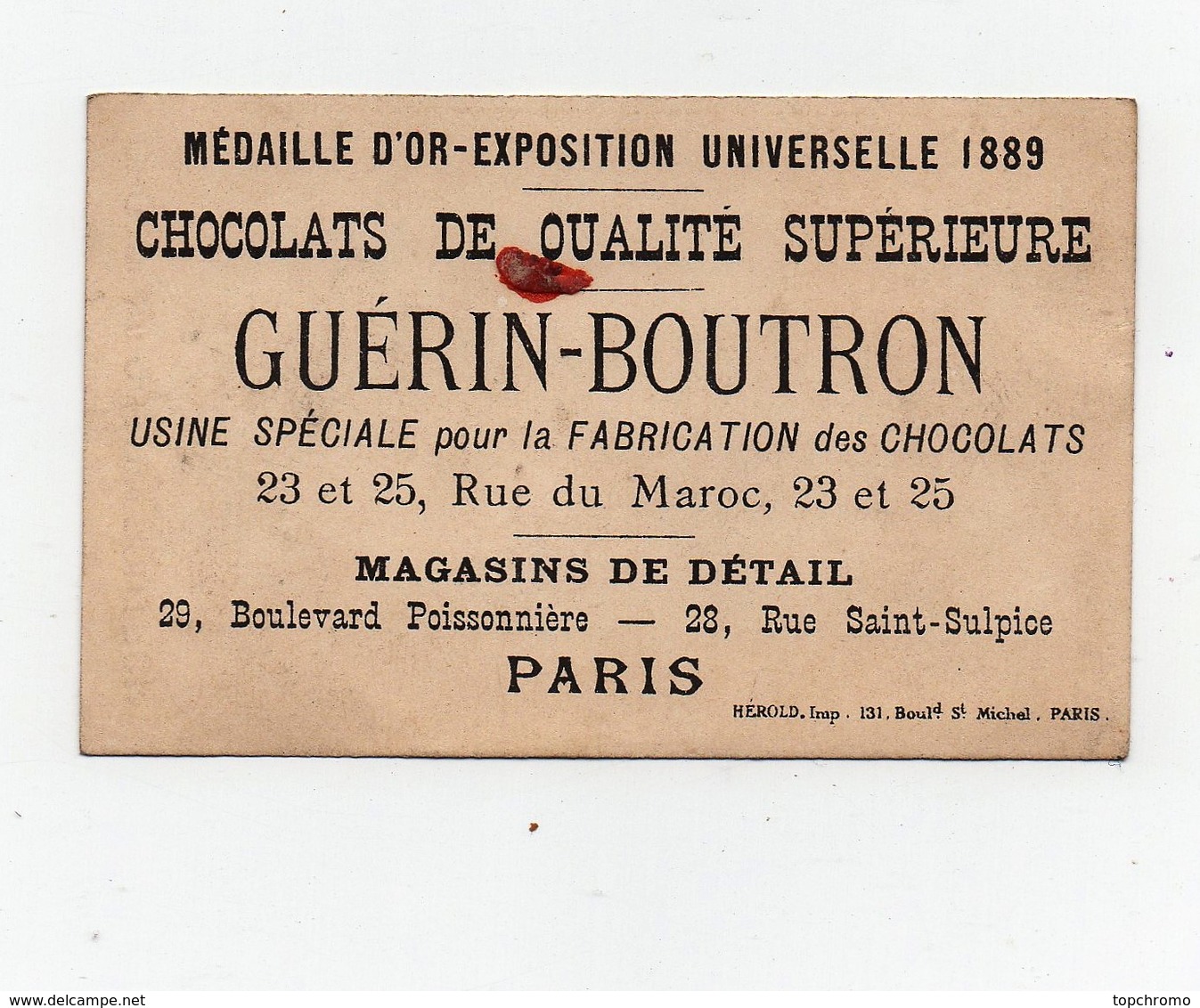 CHROMO Chocolat Guérin-Boutron Hérold Palefrenier Cheval Sujets à Annonces - Guérin-Boutron