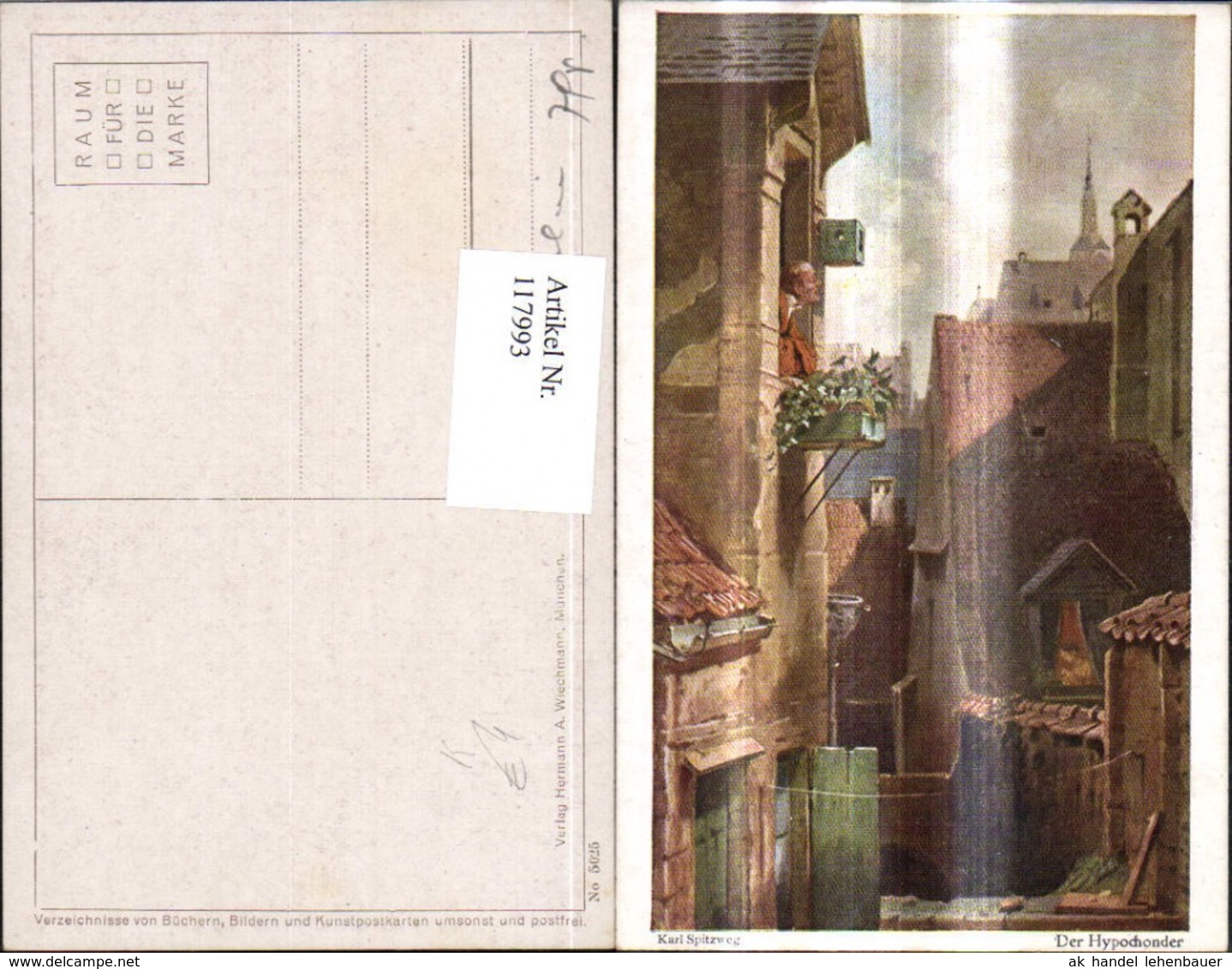 117993,K&uuml;nstler Ak Karl Spitzweg Der Hypochonder Strassenansicht Mann A. Fenster - Sonstige & Ohne Zuordnung