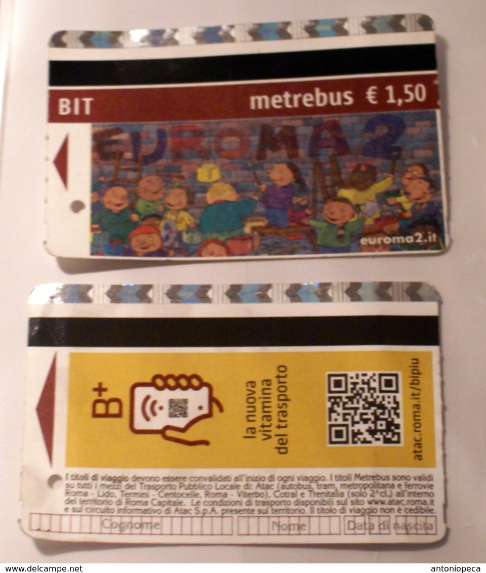 ITALY, 4 ROME METRO TICKETS USED - Europa