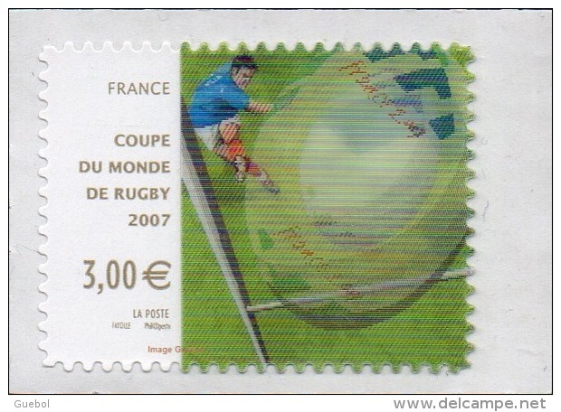 France Autoadhésif ** N°  128 Ou 4080 - Coupe Du Monde De RUGBY 2007 - Ballon - Neufs