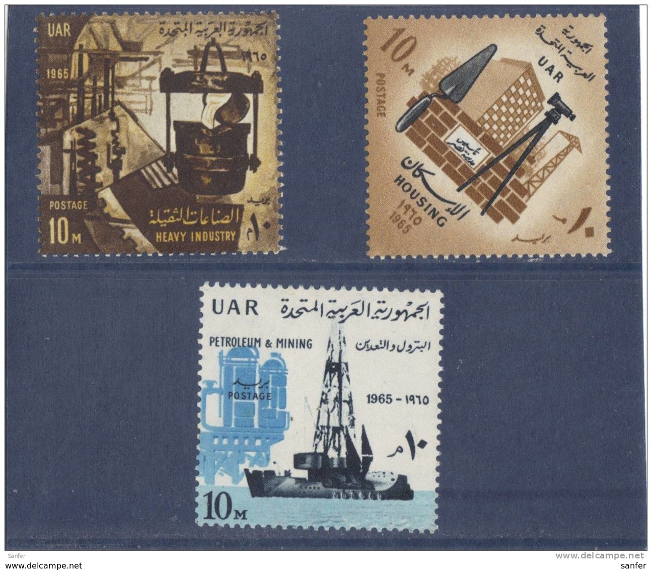 Egipto 1965  -  Yvert 651 + 652 + 653  ( ** ) - Usados