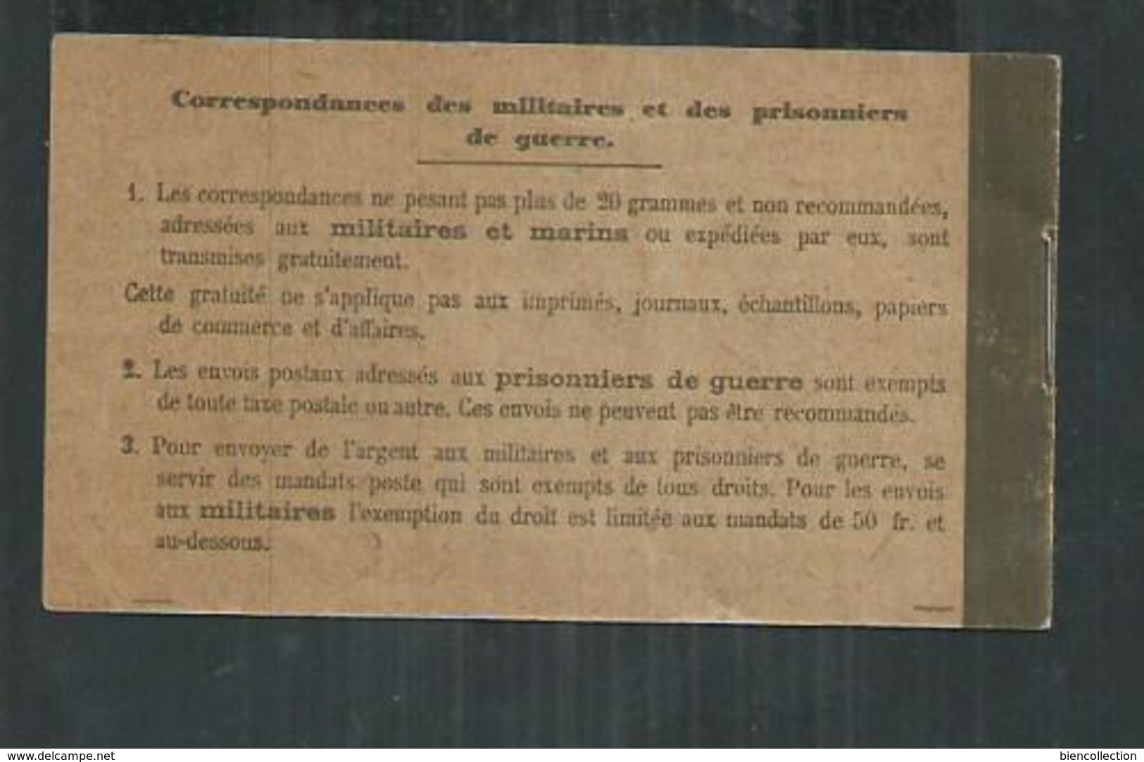 France . Carnet Semeuse 15 Cts No 130-C2 Incomplet ;les 6 Timbres Sont ** - Autres & Non Classés