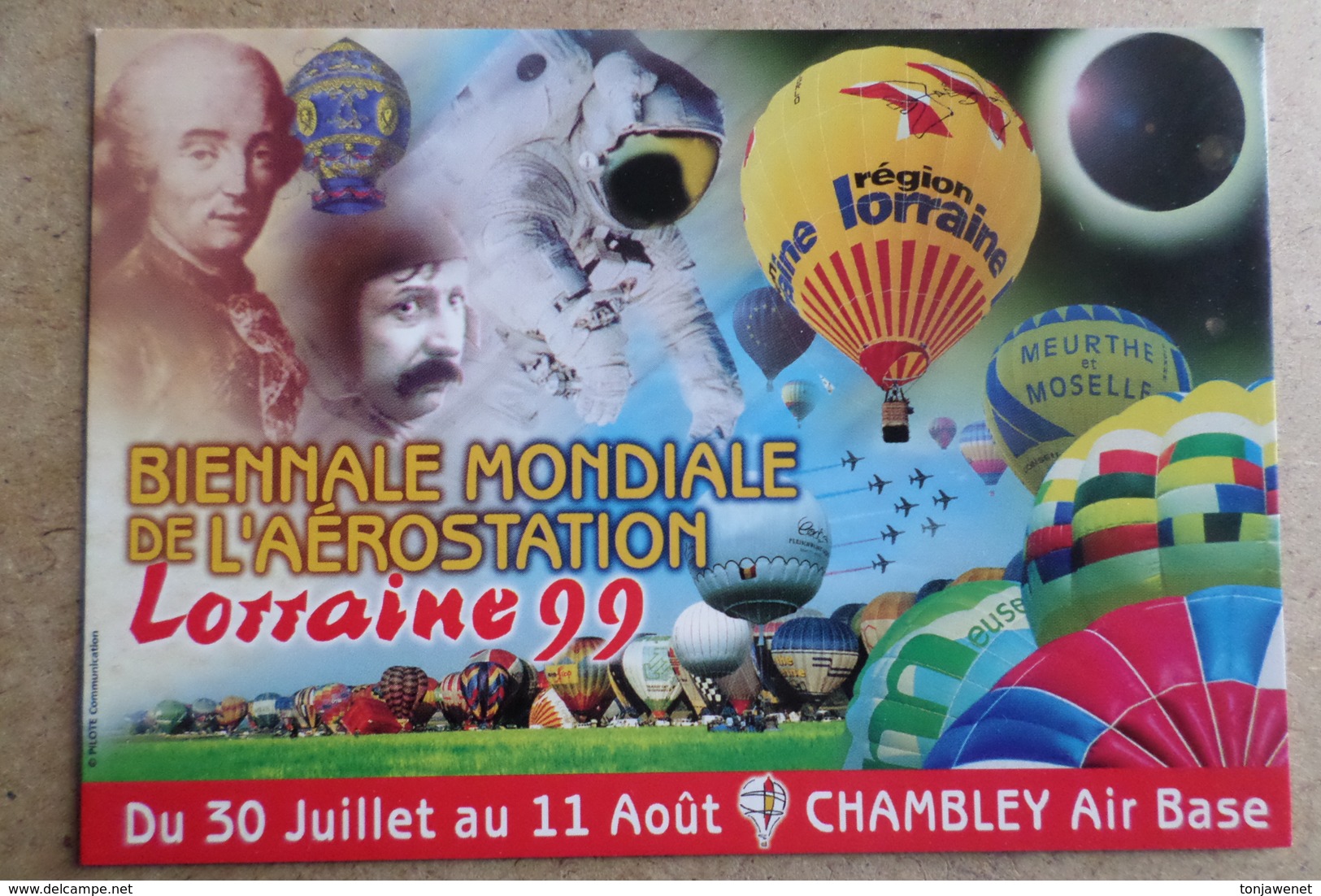 CHAMBLEY - BIENNALE MONDIALE DE L'AEROSTATION 1999 - Ballons, Montgolfières ( 54 Meurthe Et Moselle ) - Chambley Bussieres