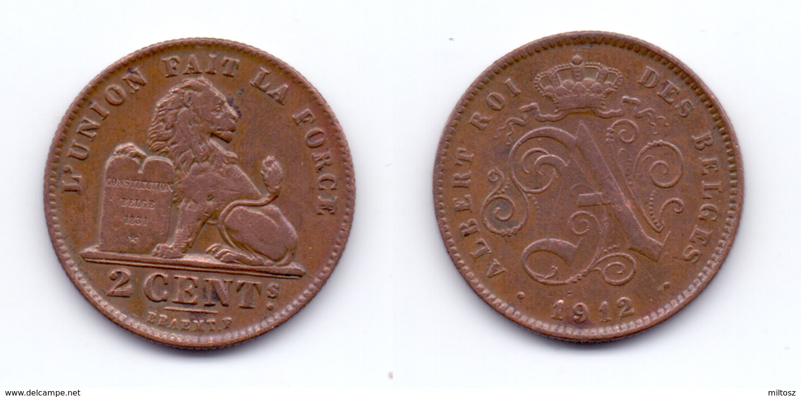 Belgium 2 Centimes 1914 (legend In French) - 2 Centimes