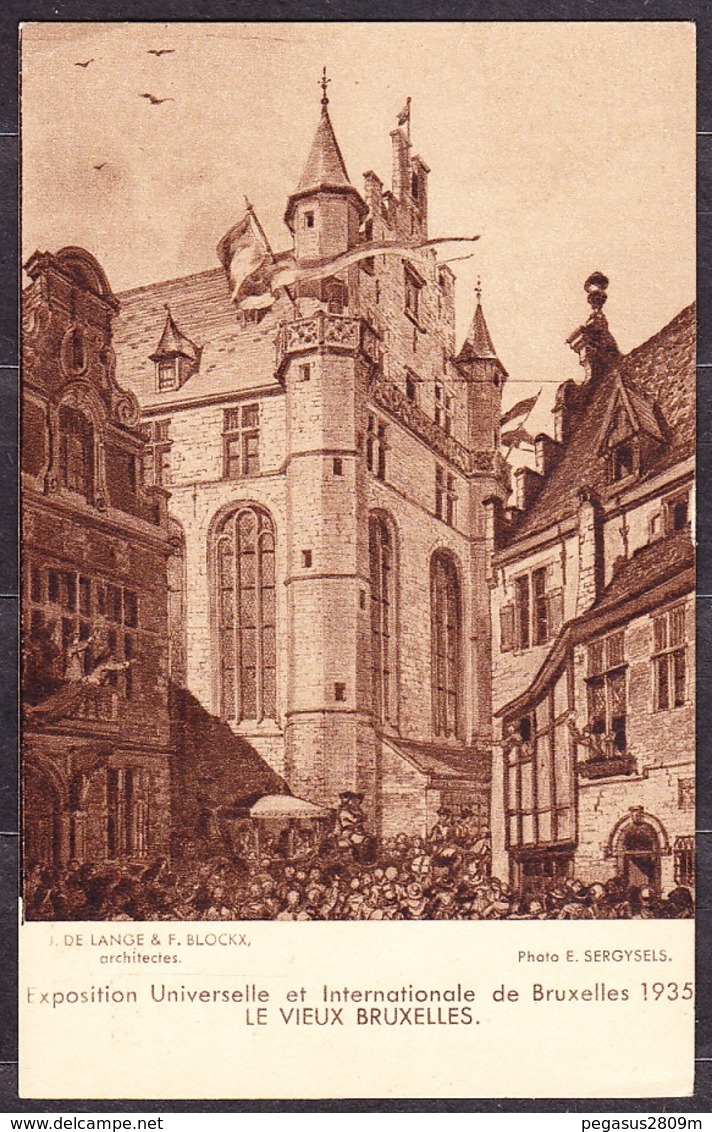 EXPOSITION DE BRUXELLES 1935 - LE VIEUX BRUXELLES, Unused Postcard. Condition, See The Scans. - Universal Exhibitions