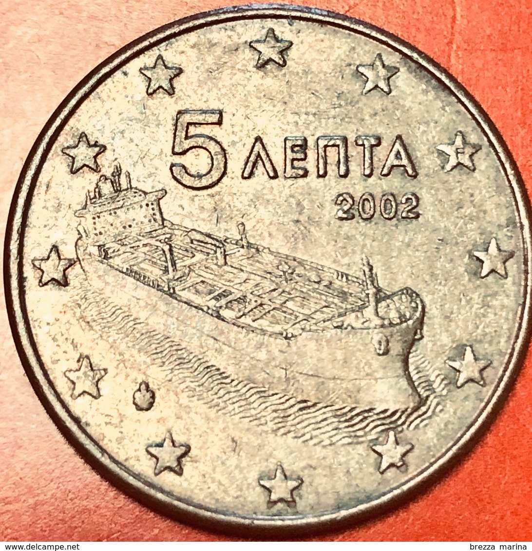 GRECIA - 2002 - Moneta - Nave - Petroliera - Euro - 0.05 - Grecia