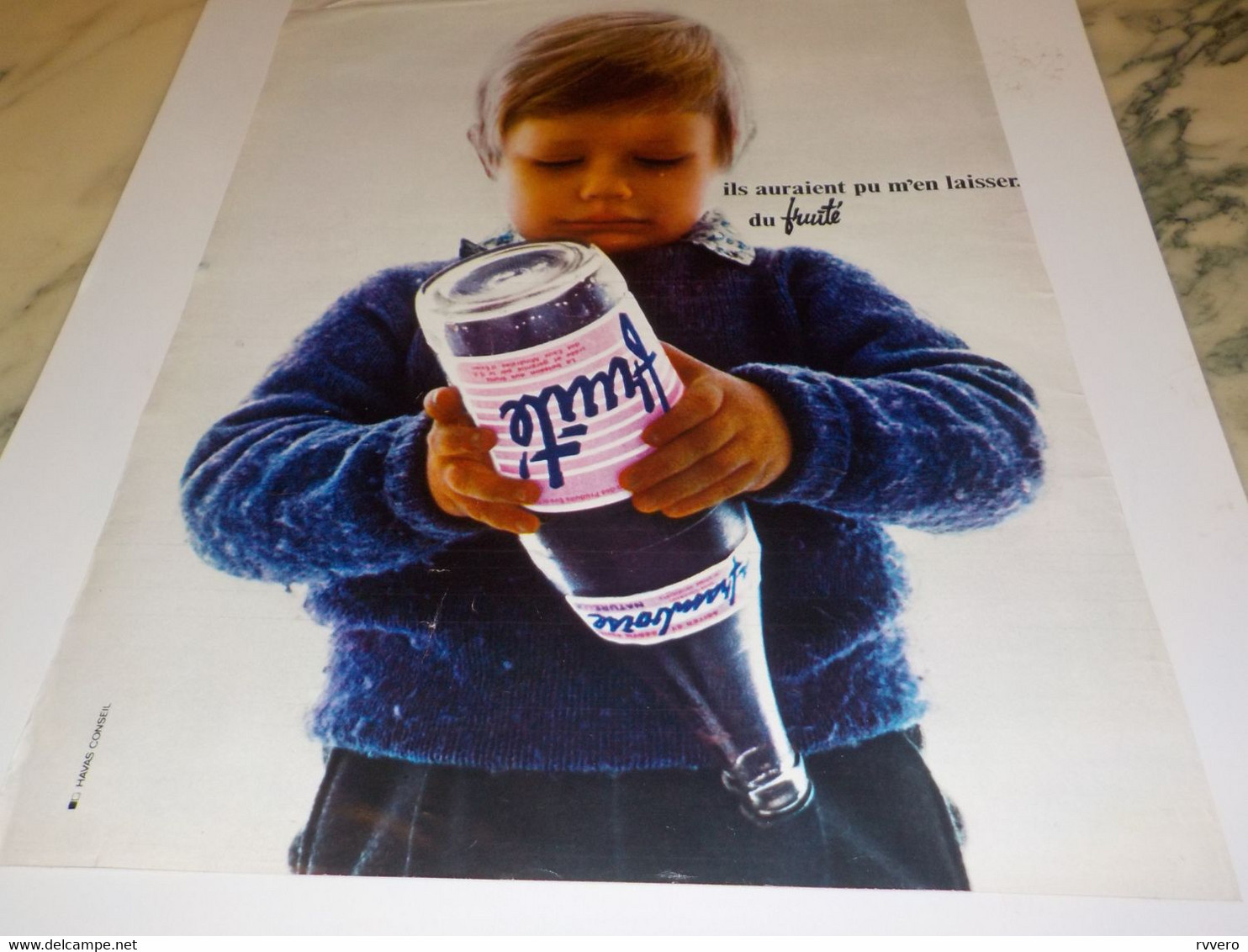 ANCIENNE PUBLICITE BOIRE  FRUITE DE EVIAN 1968 - Publicités