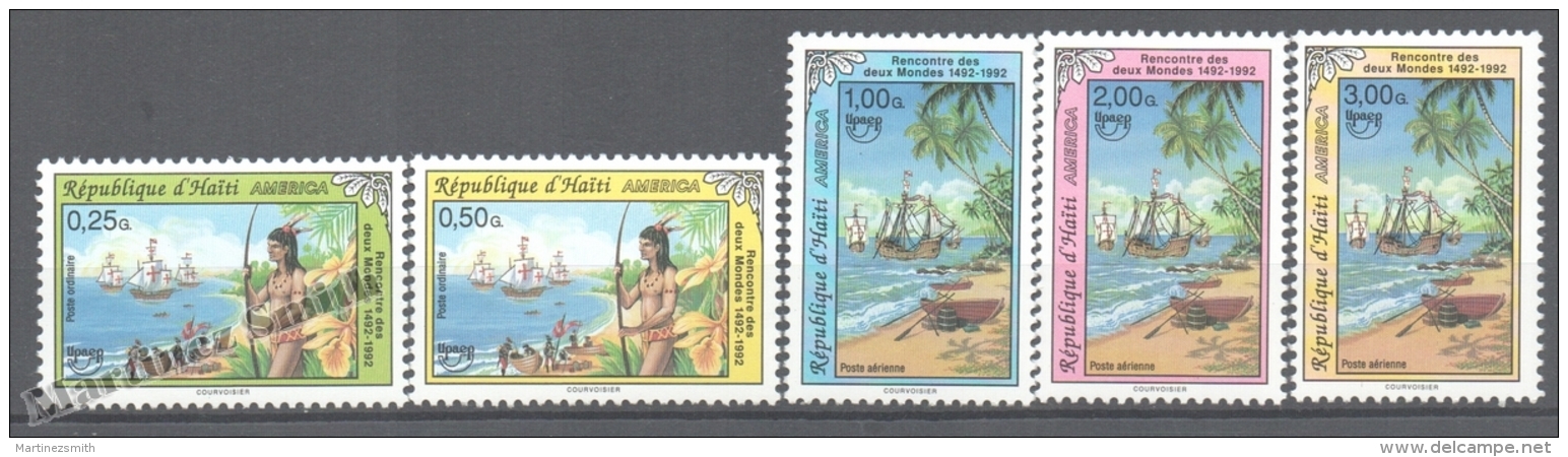 Haiti 1992 Yvert 853-54 + A662-64, América UPAEP, Discovery Of America - MNH - Haïti