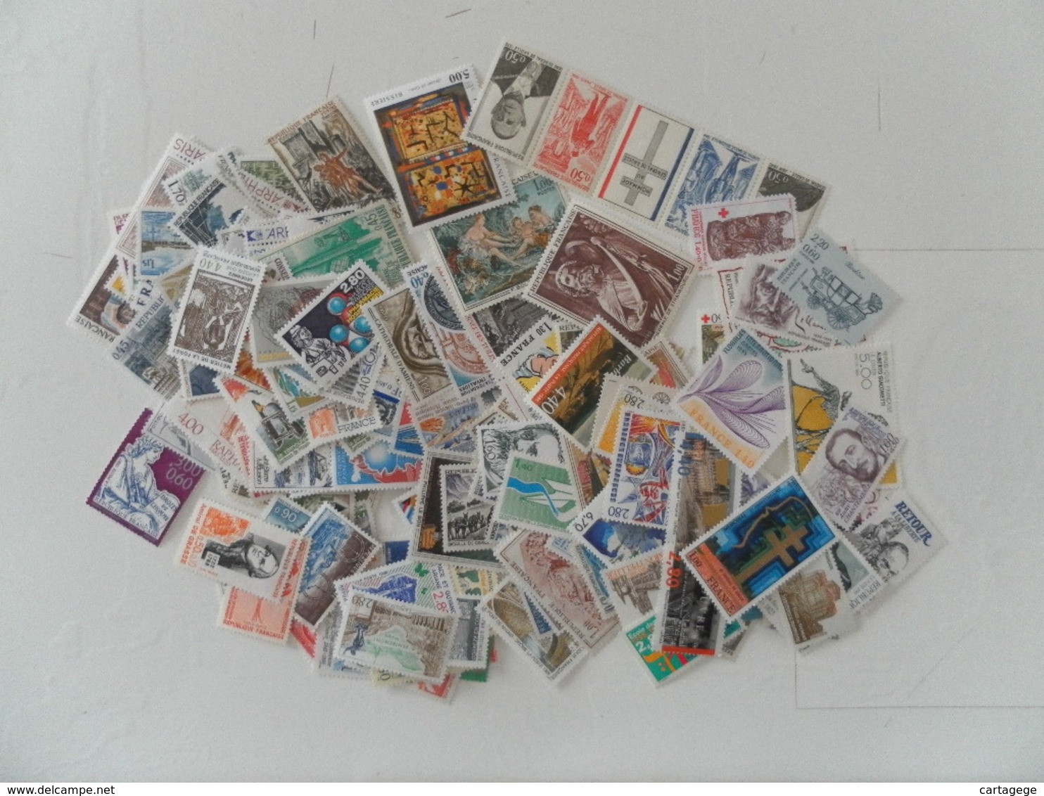 FRANCE LOT DE TIMBRES FRANCS NEUFS** Faciale 348,25F (53,09€) - Collections