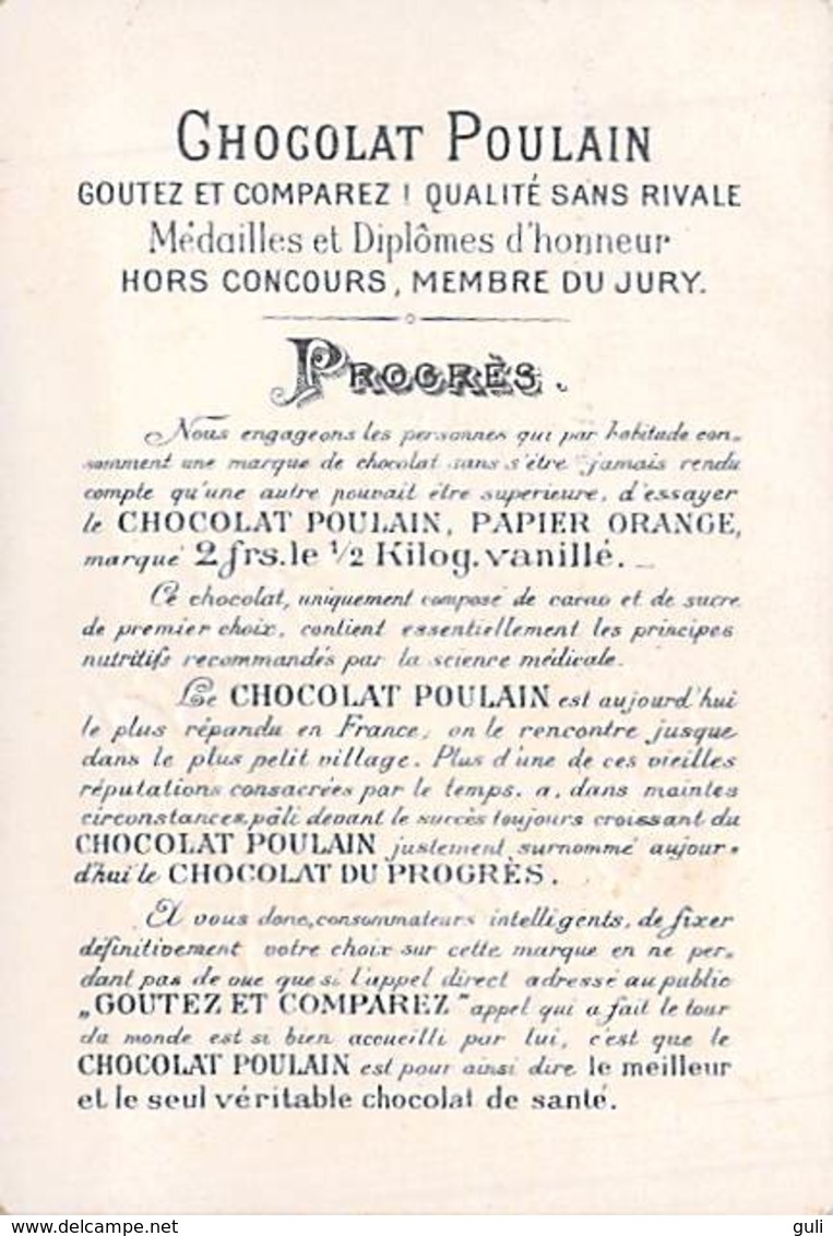 Chromos & Images > Chromos > Chocolat > POULAIN  Lot De 5 Images -scan R/V - Poulain