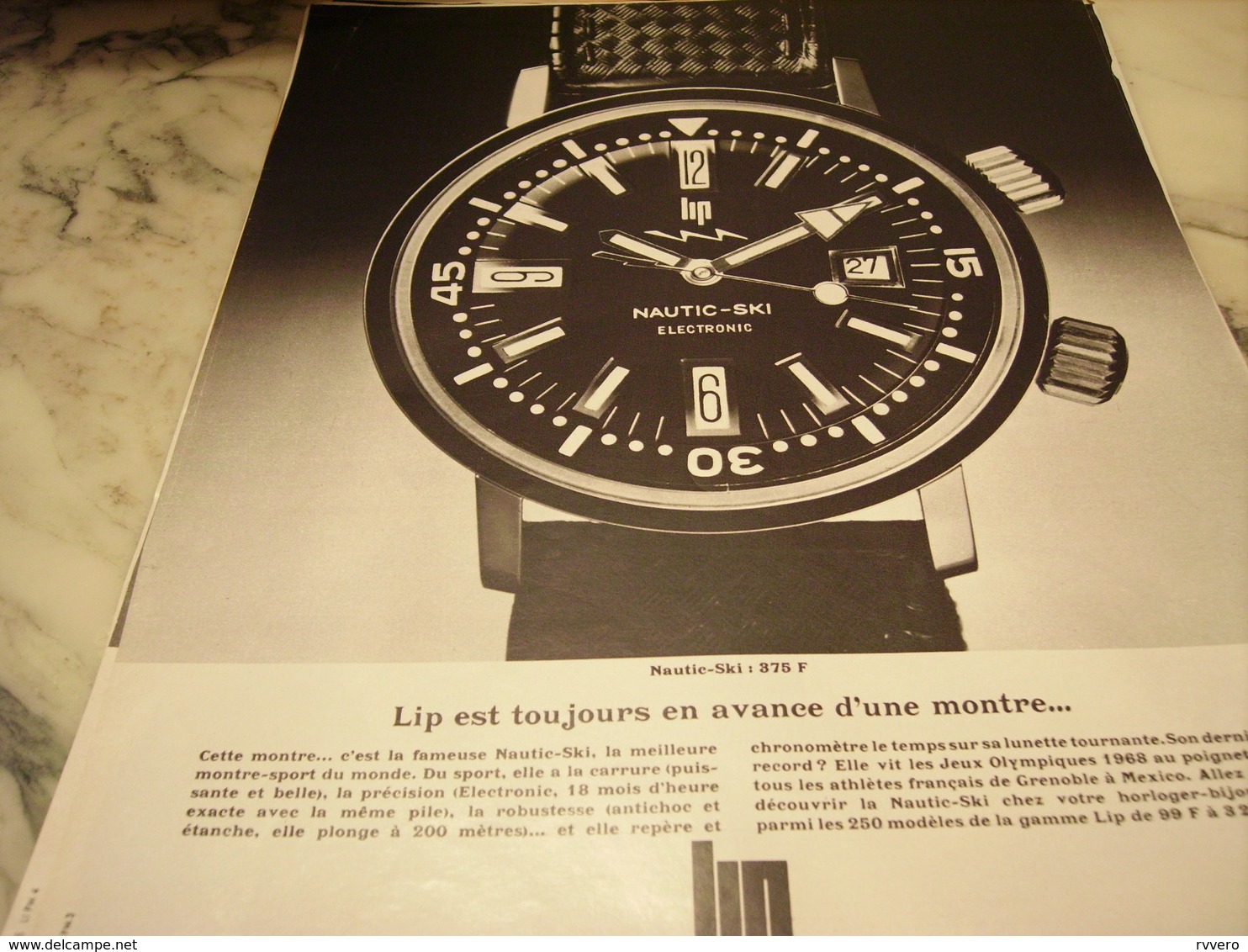 ANCIENNE PUBLICITE TOUJOURS EN AVANCE  MONTRE LIP  1968 - Autres & Non Classés