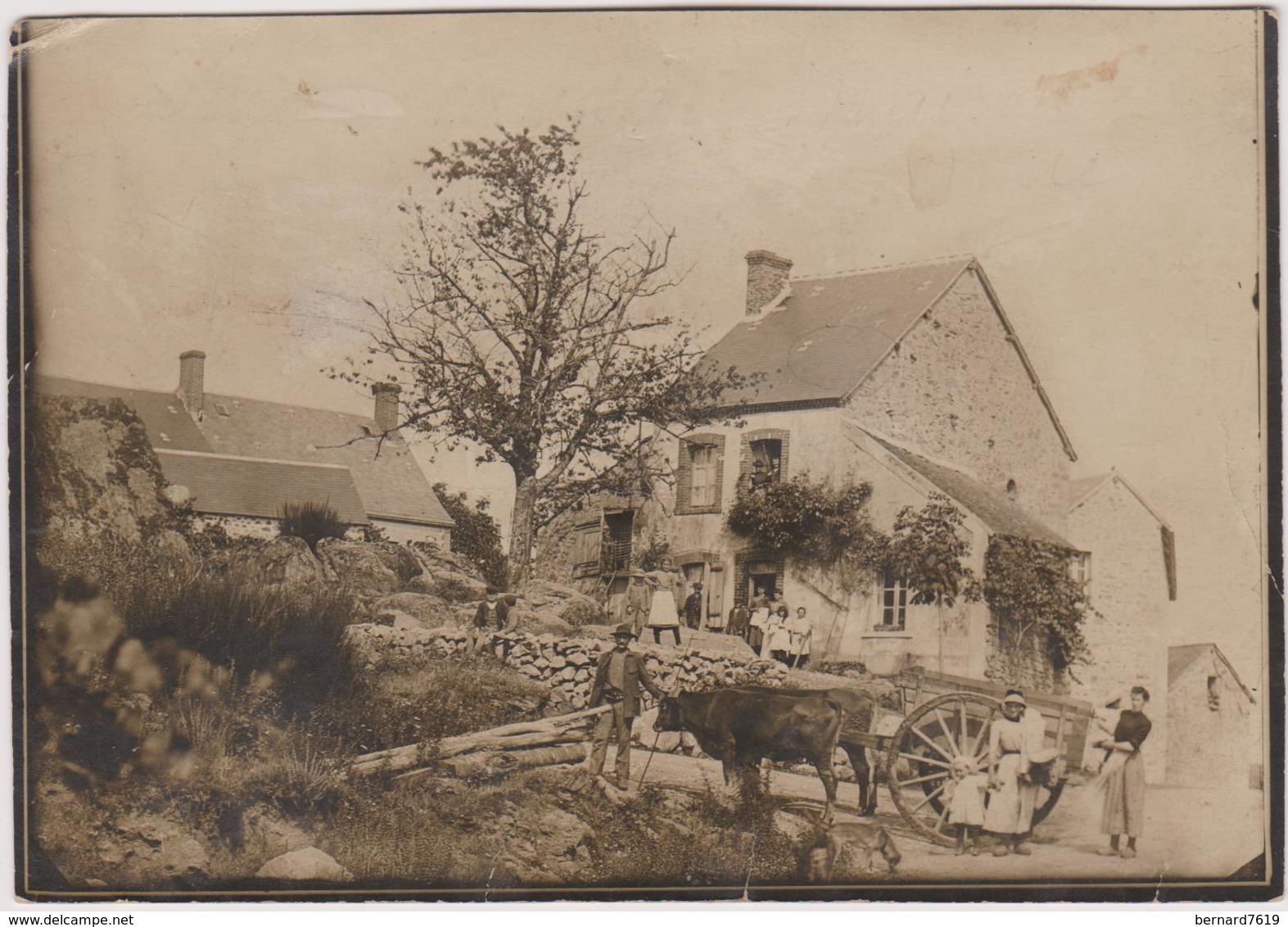 23  Saint Pierre De Fursac La Maison De Crechat En 1910 Carte Photo  Ou Saint Pierre De Furzac - Altri & Non Classificati