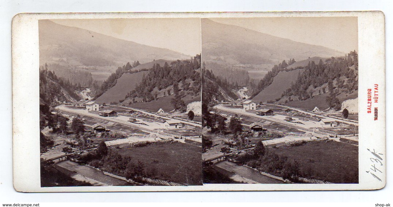 AK-01053/ Hüttau  Salzburg Stereofoto V Alois Beer ~ 1900 - Stereo-Photographie