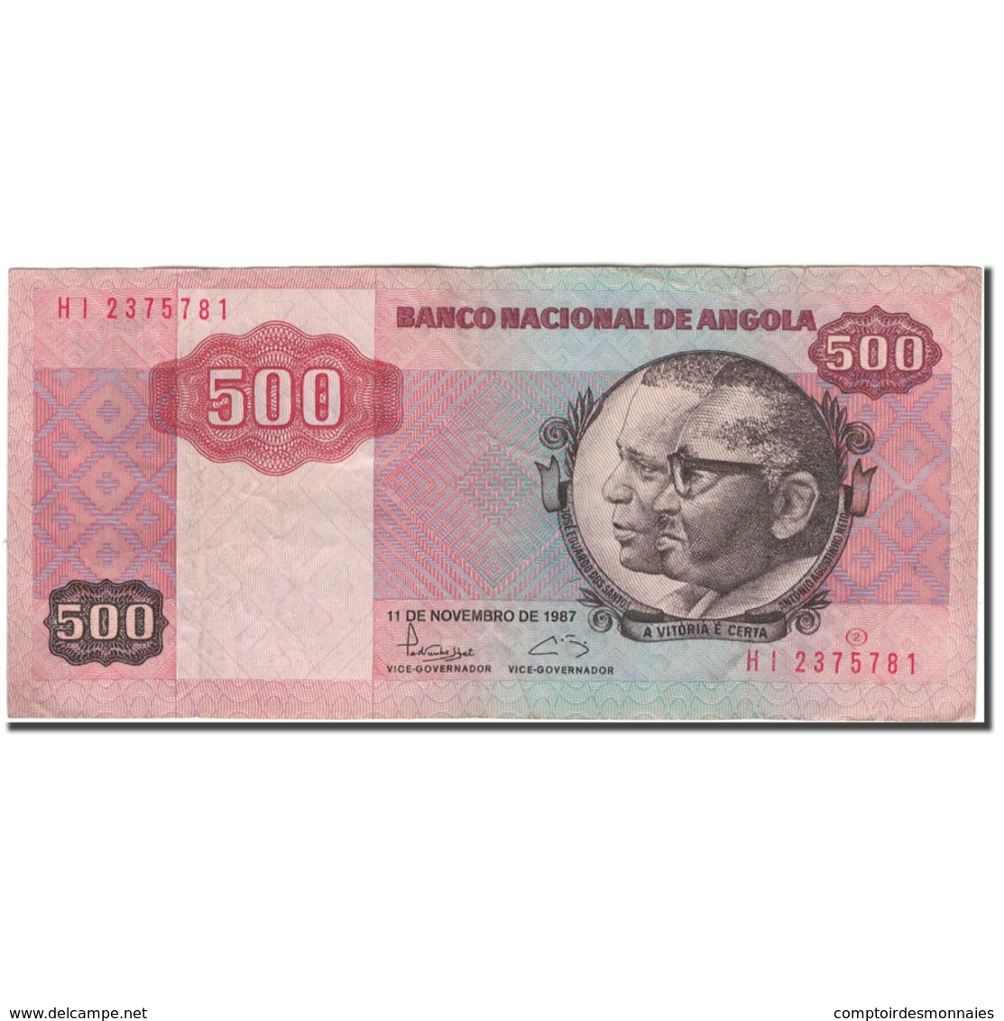 Billet, Angola, 500 Kwanzas, 1987-11-11, KM:120b, TB+ - Angola