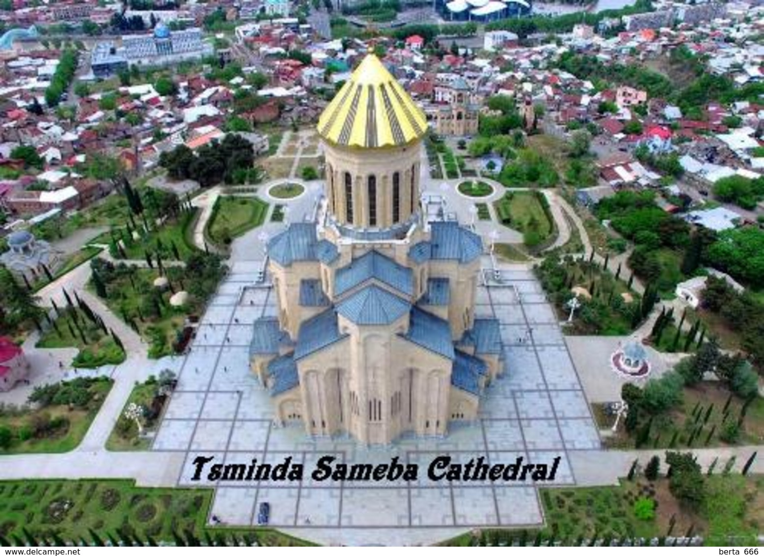Georgia Tbilisi Holy Trinity Cathedral New Postcard Georgien Landkarte AK - Georgië